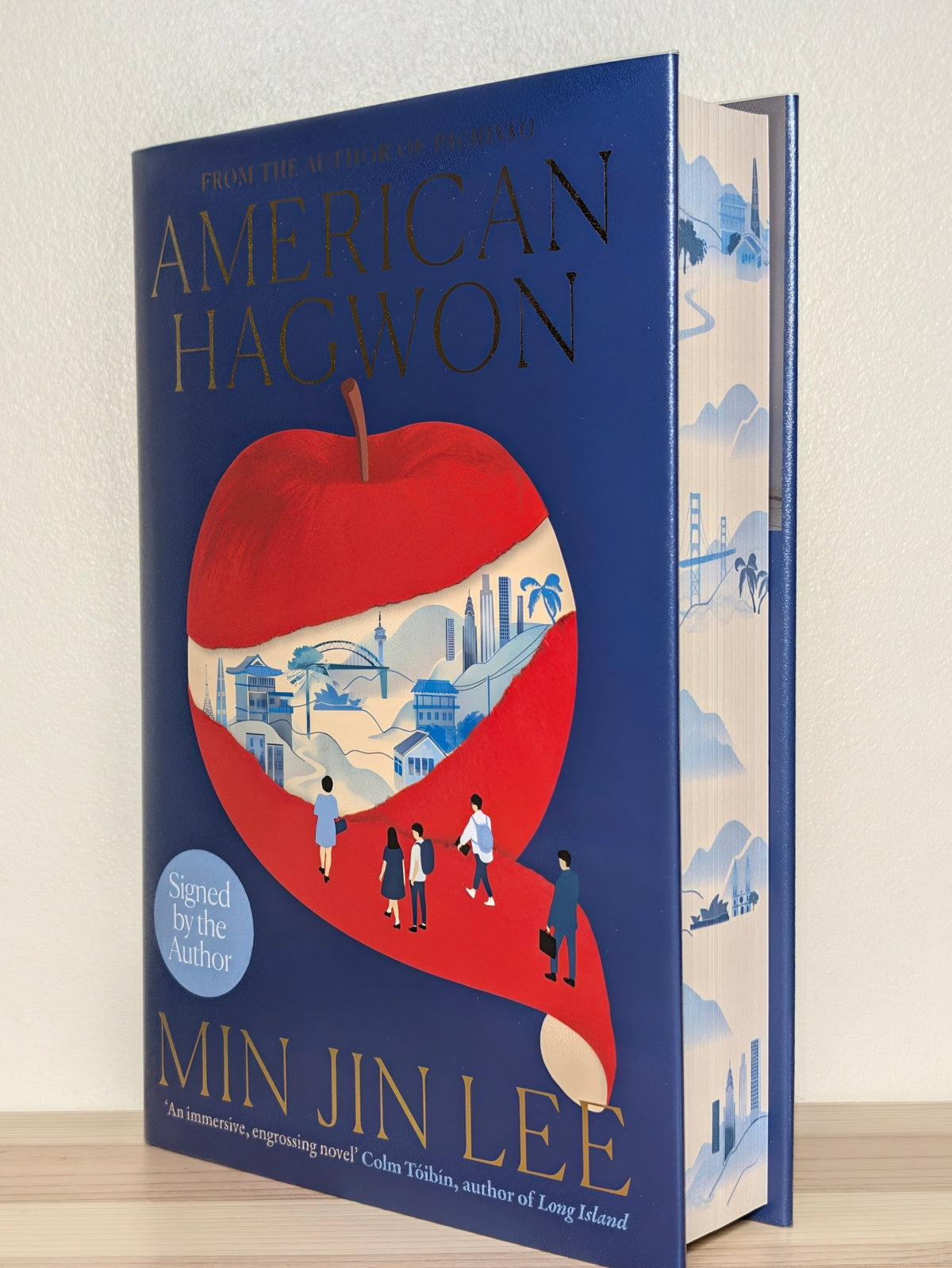 American Hagwon by Min Jin Lee (Signed First Edition with sprayed edges) - Fialta Books