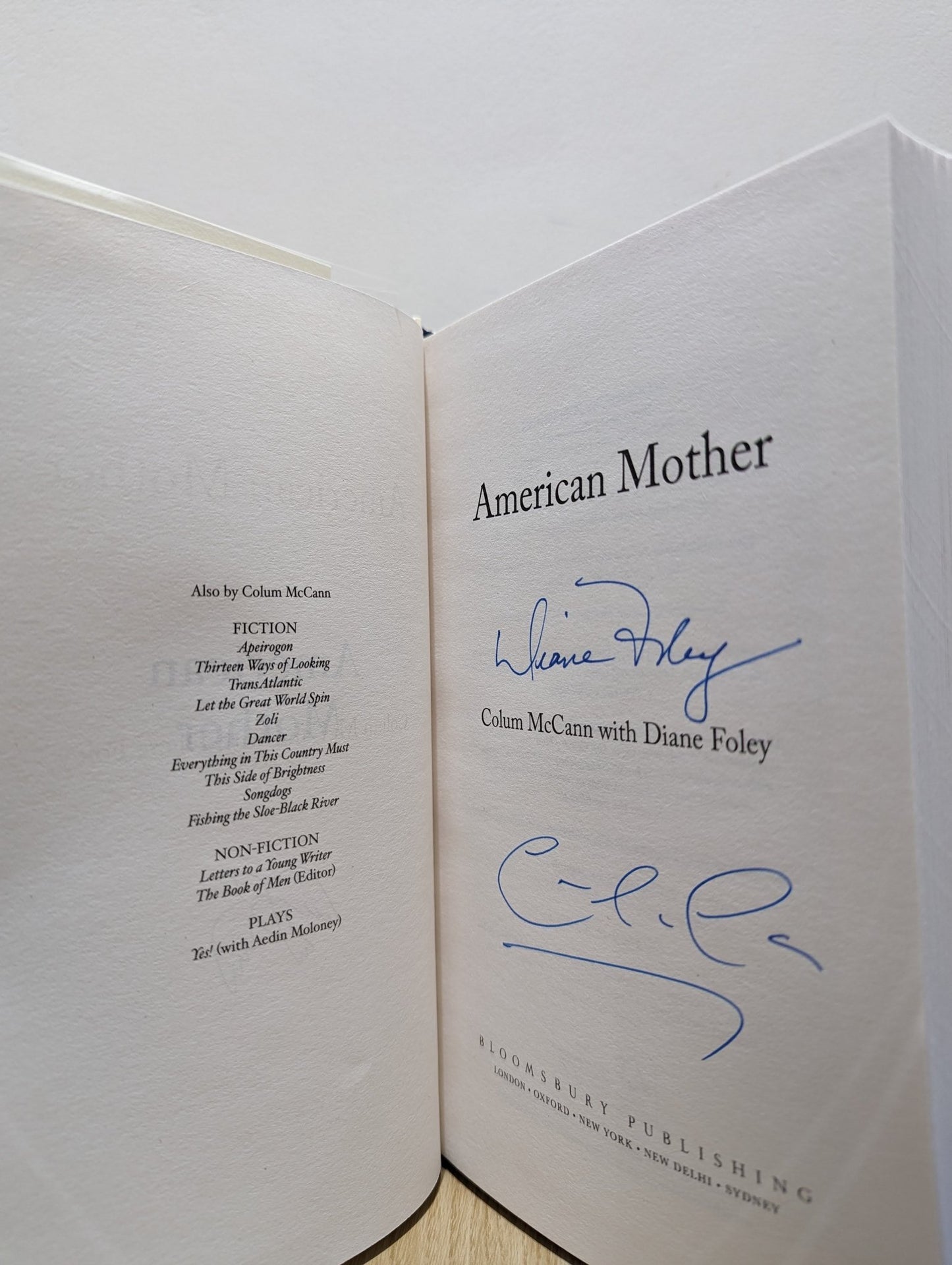 American Mother by Colum McCann Diane Foley (Signed First Edition) - Fialta Books