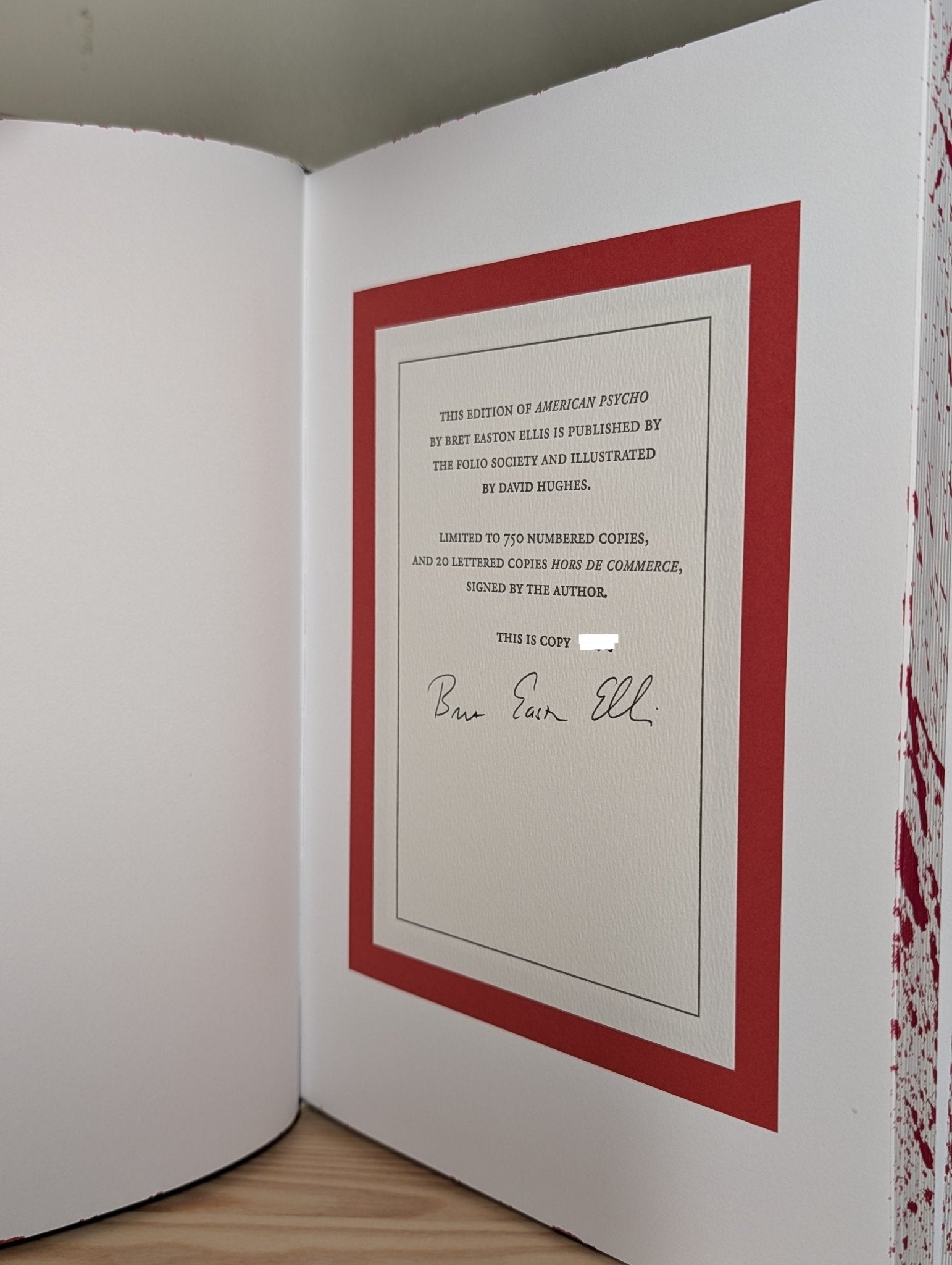 American Psycho by Bret Easton Ellis (Folio Signed Limited Edition) - Fialta Books