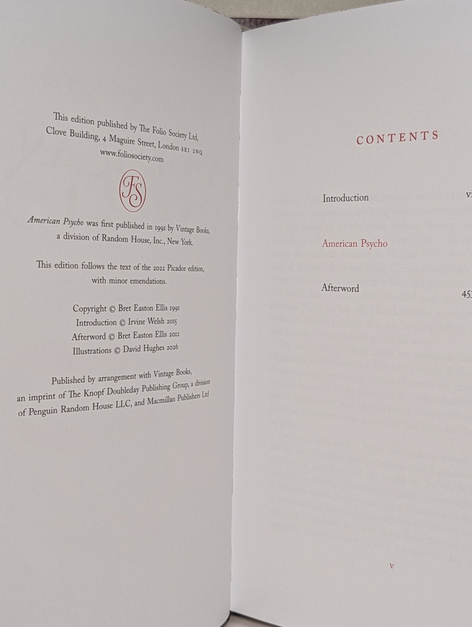 American Psycho by Bret Easton Ellis (Folio Signed Limited Edition) - Fialta Books