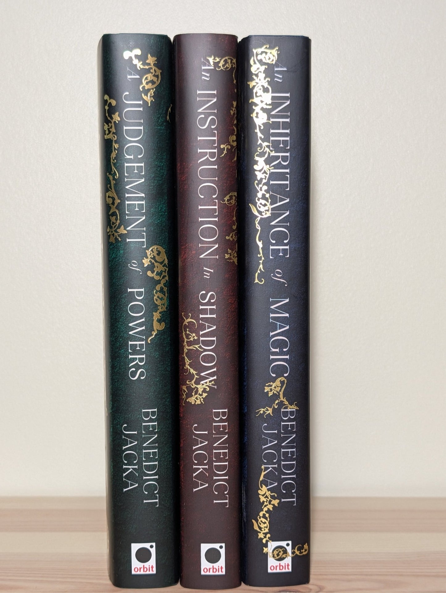 An Inheritance of Magic; An Instruction In Shadow; A Judgement of Powers by Benedict Jacka (Signed Set with sprayed edges) - Fialta Books
