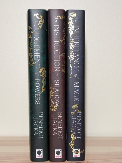 An Inheritance of Magic; An Instruction In Shadow; A Judgement of Powers by Benedict Jacka (Signed Set with sprayed edges) - Fialta Books