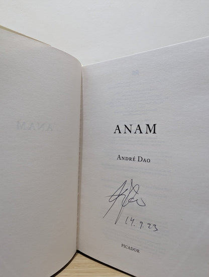 Anam by André Dao (Signed Dated First Edition) - Fialta Books