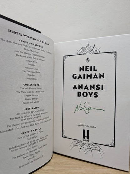 Anansi Boys by Neil Gaiman (Signed) - Fialta Books