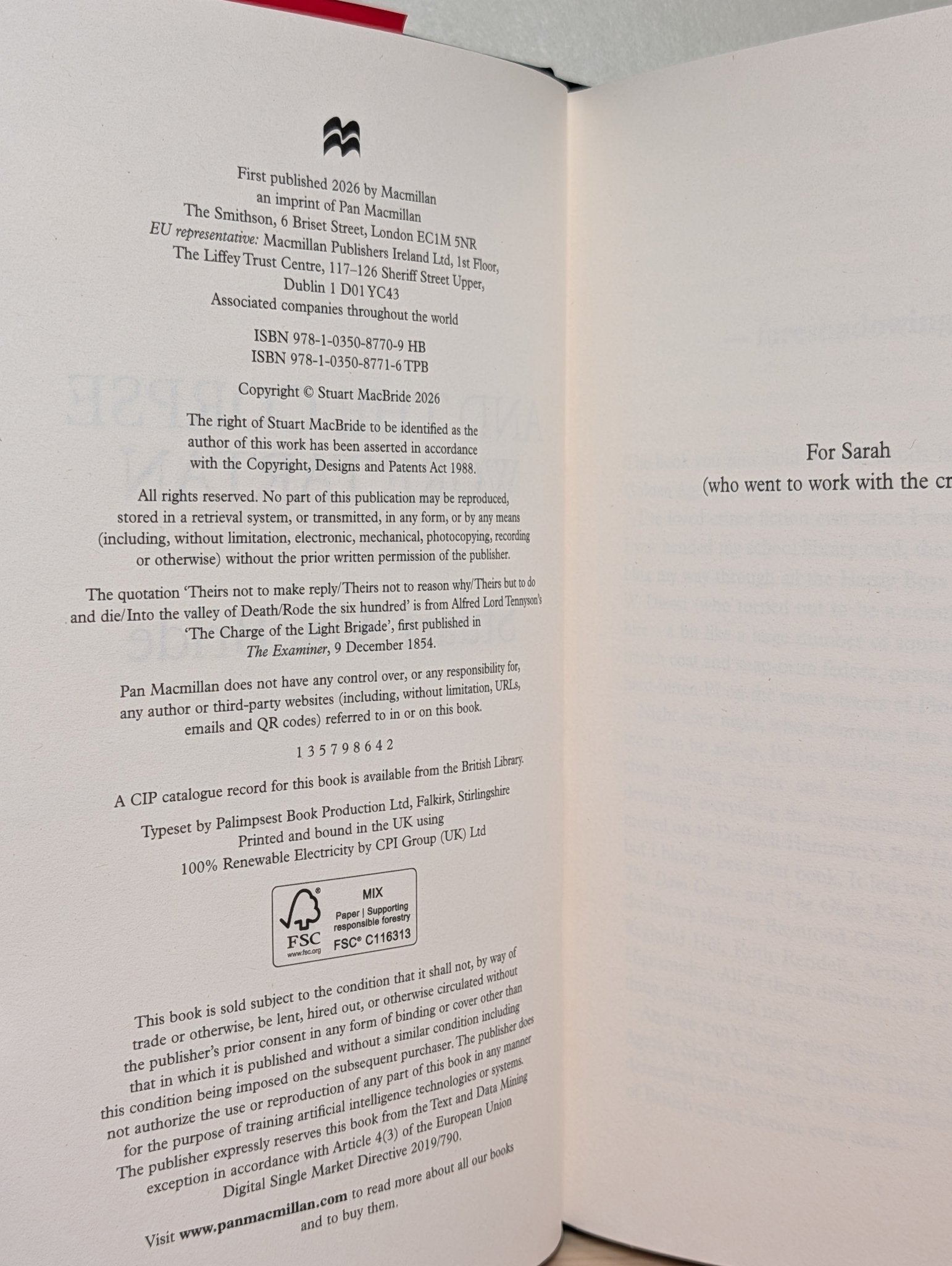 And the Corpse Wore Tartan by Stuart MacBride (Signed First Edition) - Fialta Books