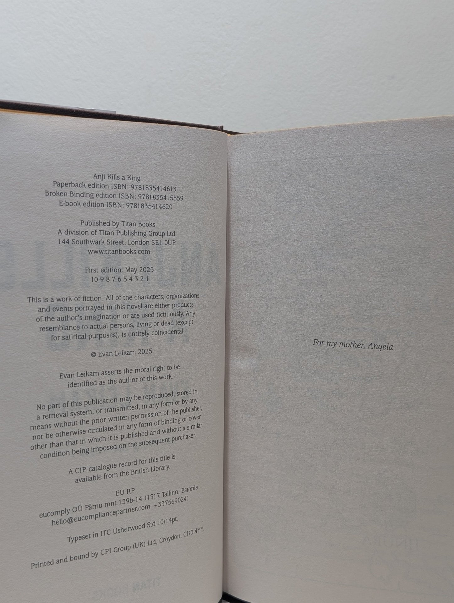 Anji Kills a King: The Rising Tide 1 by Evan Leikam (Signed First Edition with sprayed edges) - Fialta Books