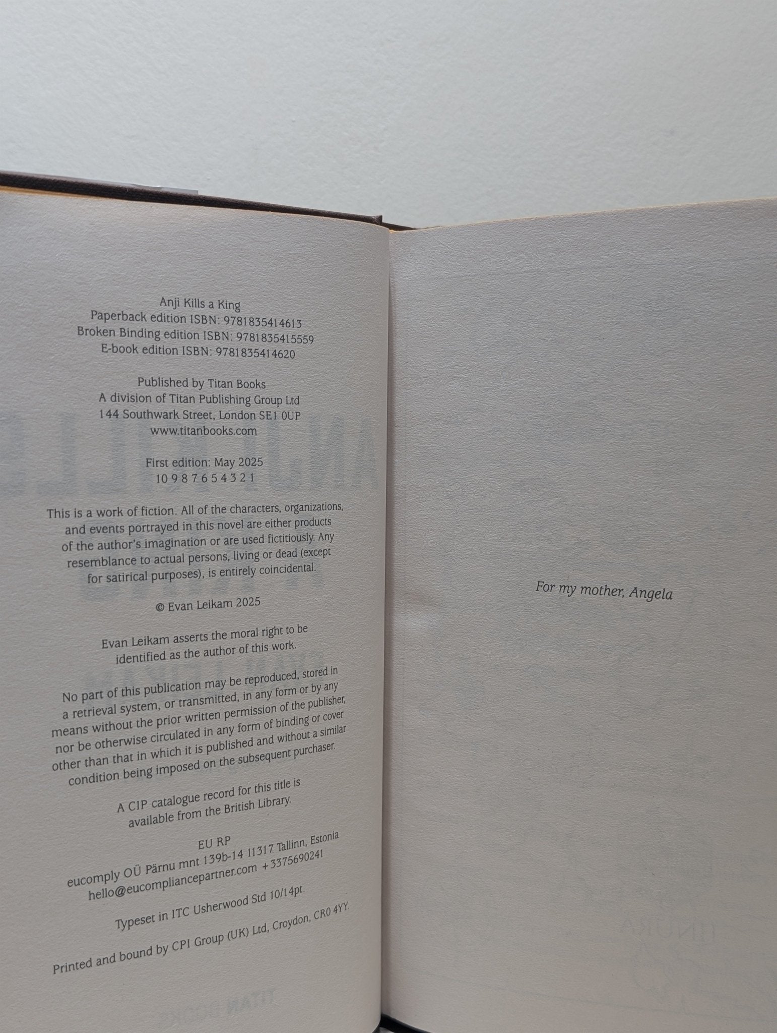 Anji Kills a King: The Rising Tide 1 by Evan Leikam (Signed First Edition with sprayed edges) - Fialta Books