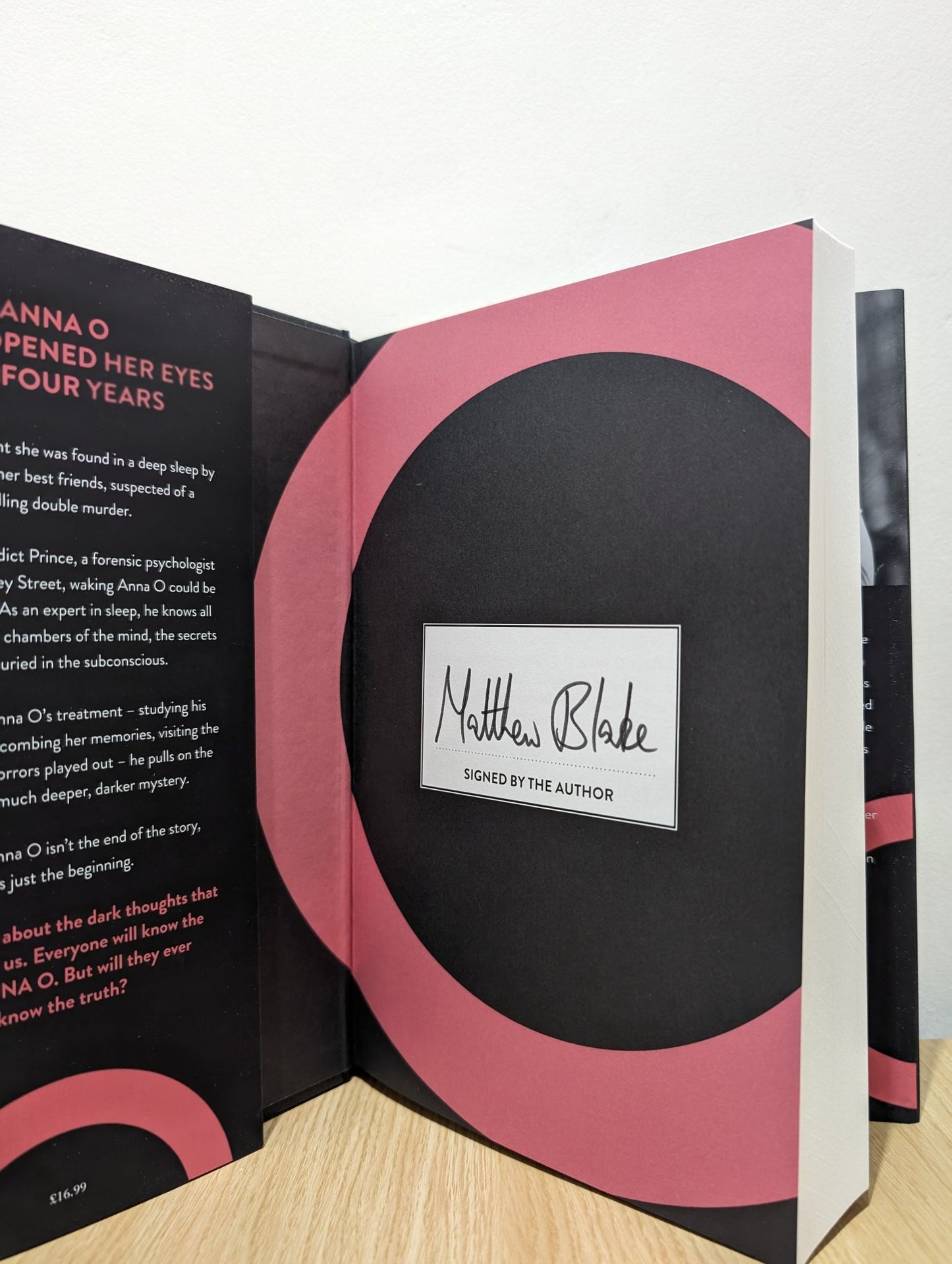 Anna O by Matthew Blake (Signed First Edition) - Fialta Books