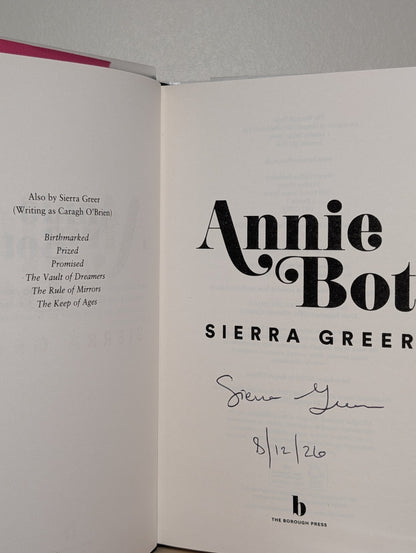 Annie Bot by Sierra Greer (Signed Dated First Edition) - Fialta Books
