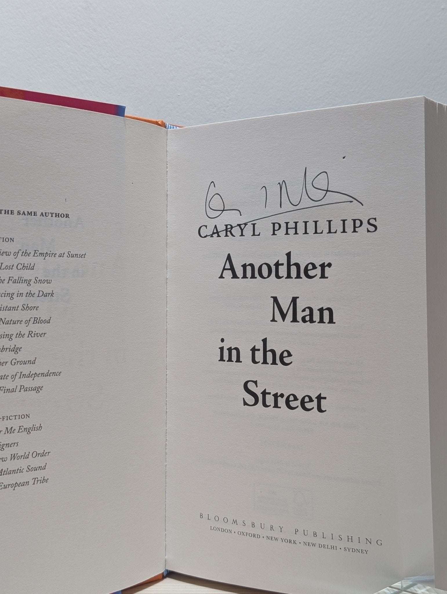 Another Man in the Street by Caryl Phillips (Signed First Edition) - Fialta Books