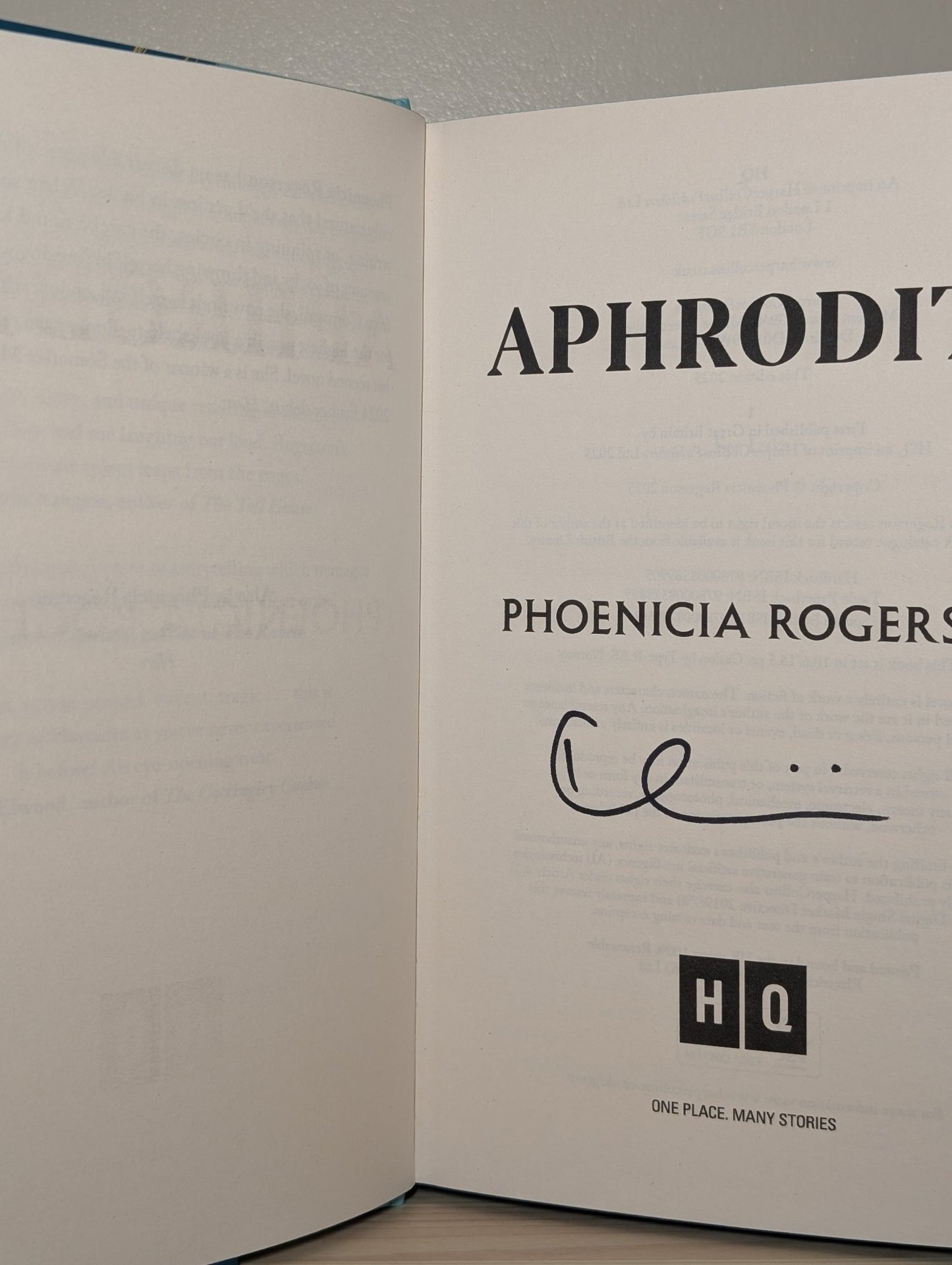 Aphrodite by Phoenicia Rogerson (Signed First Edition with sprayed edges) - Fialta Books
