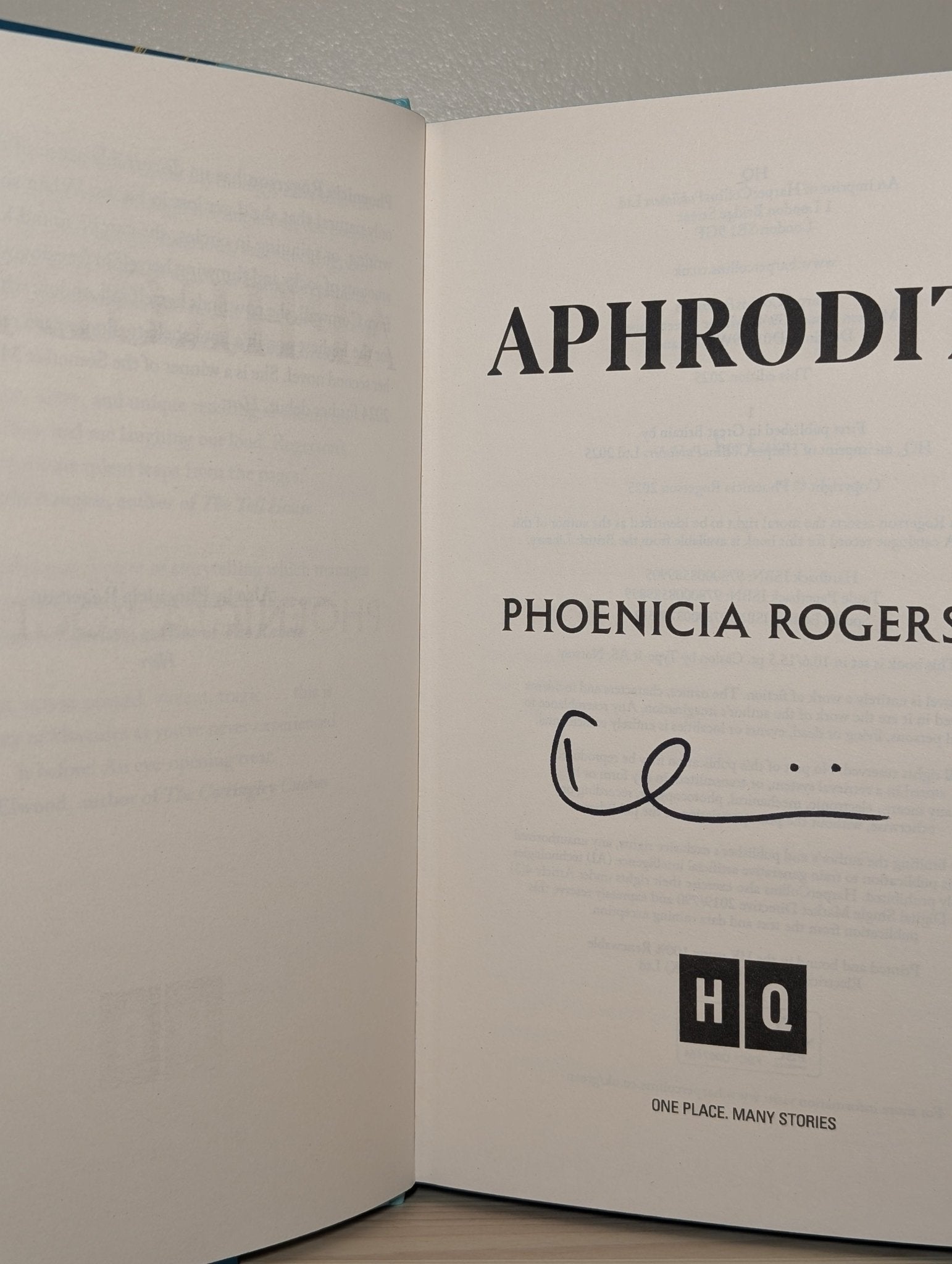 Aphrodite by Phoenicia Rogerson (Signed First Edition with sprayed edges) - Fialta Books