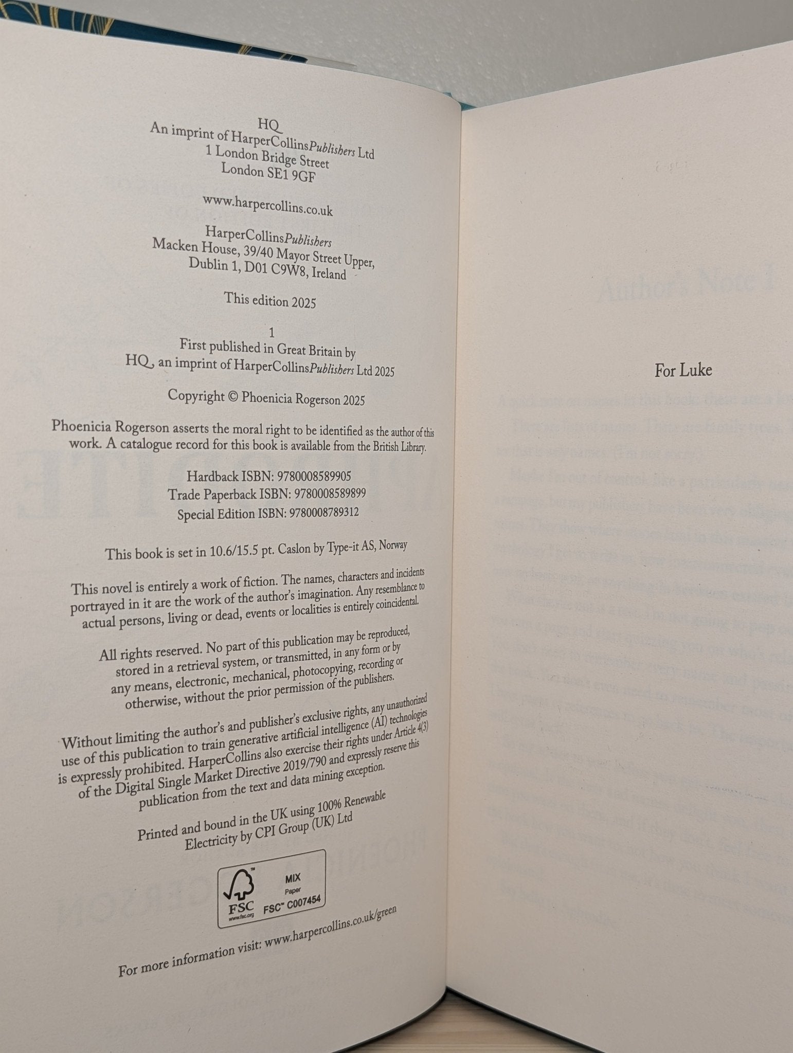 Aphrodite by Phoenicia Rogerson (Signed Numbered First Edition with sprayed edges) - Fialta Books