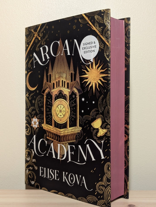 Arcana Academy by Elise Kova (Signed First Edition with sprayed edges) - Fialta Books
