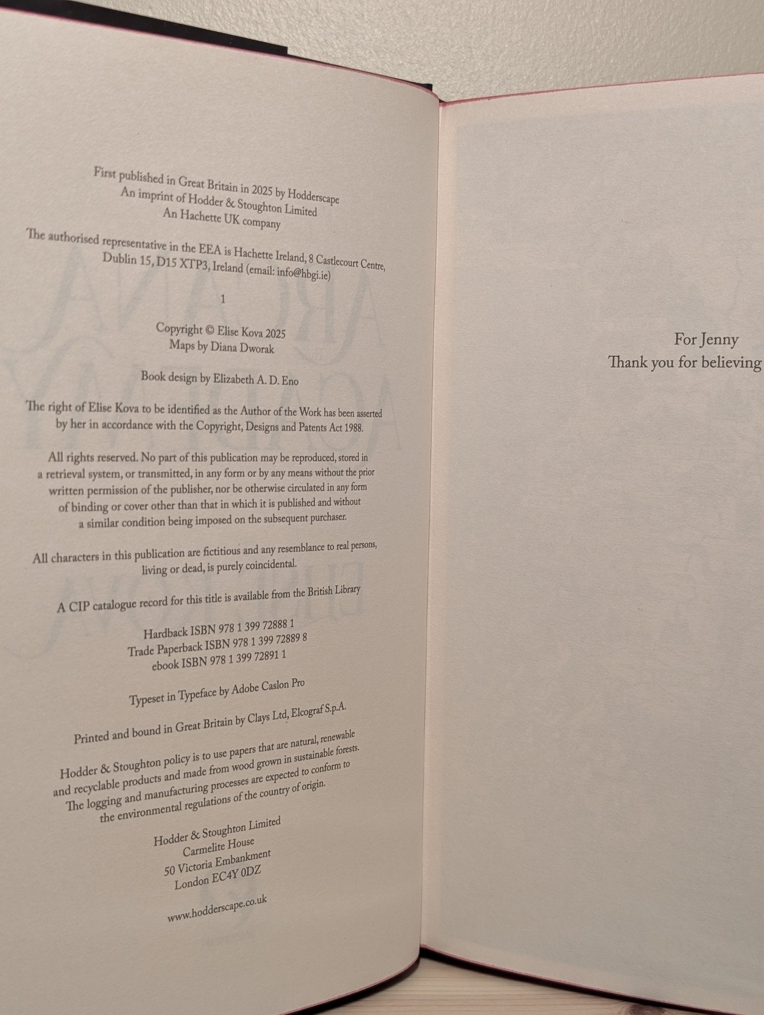 Arcana Academy by Elise Kova (Signed First Edition with sprayed edges) - Fialta Books