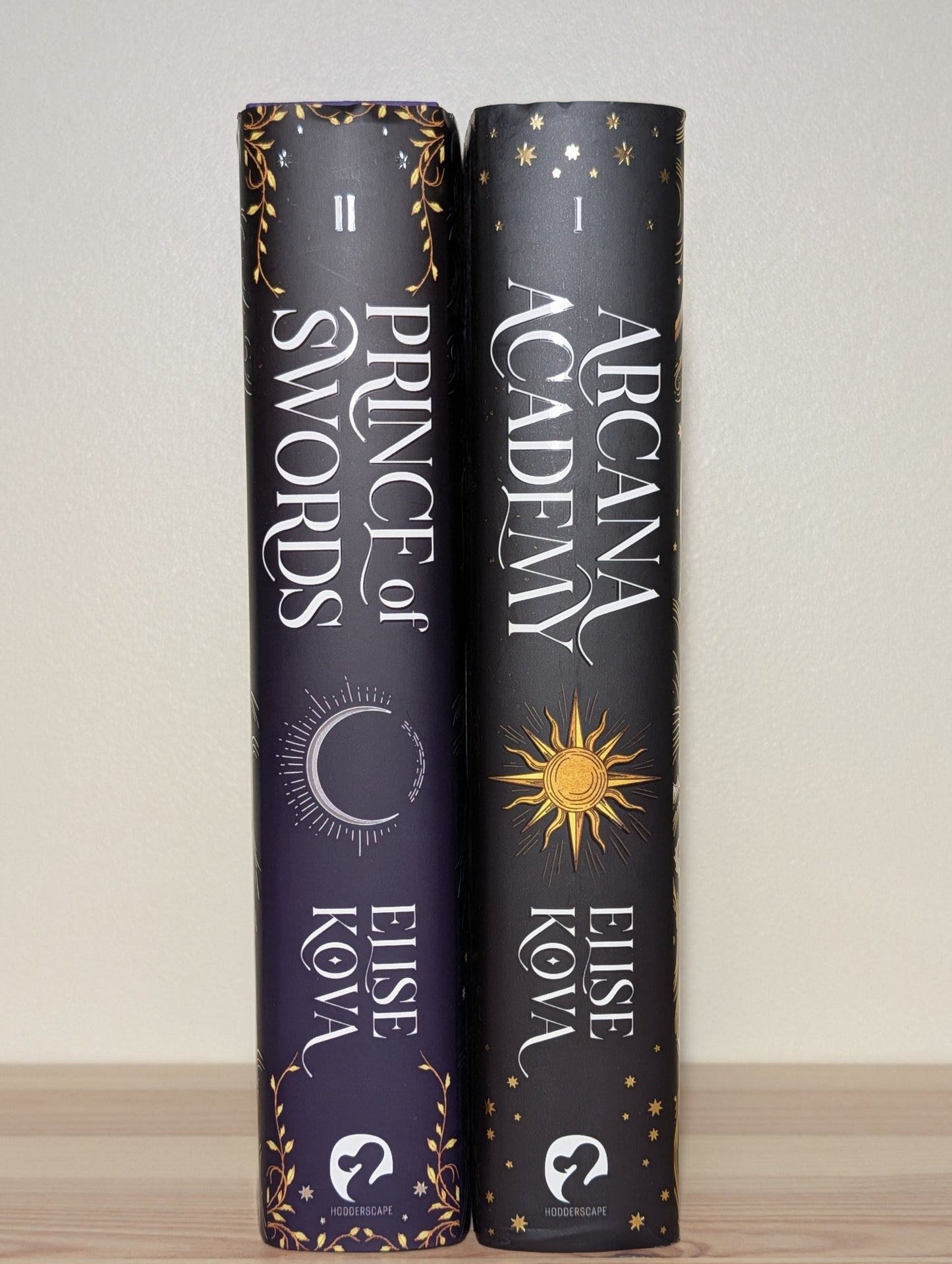 Arcana Academy; Prince of Swords by Elise Kova (Signed Set with sprayed edges) - Fialta Books
