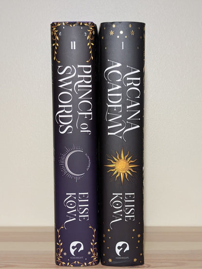 Arcana Academy; Prince of Swords by Elise Kova (Signed Set with sprayed edges) - Fialta Books