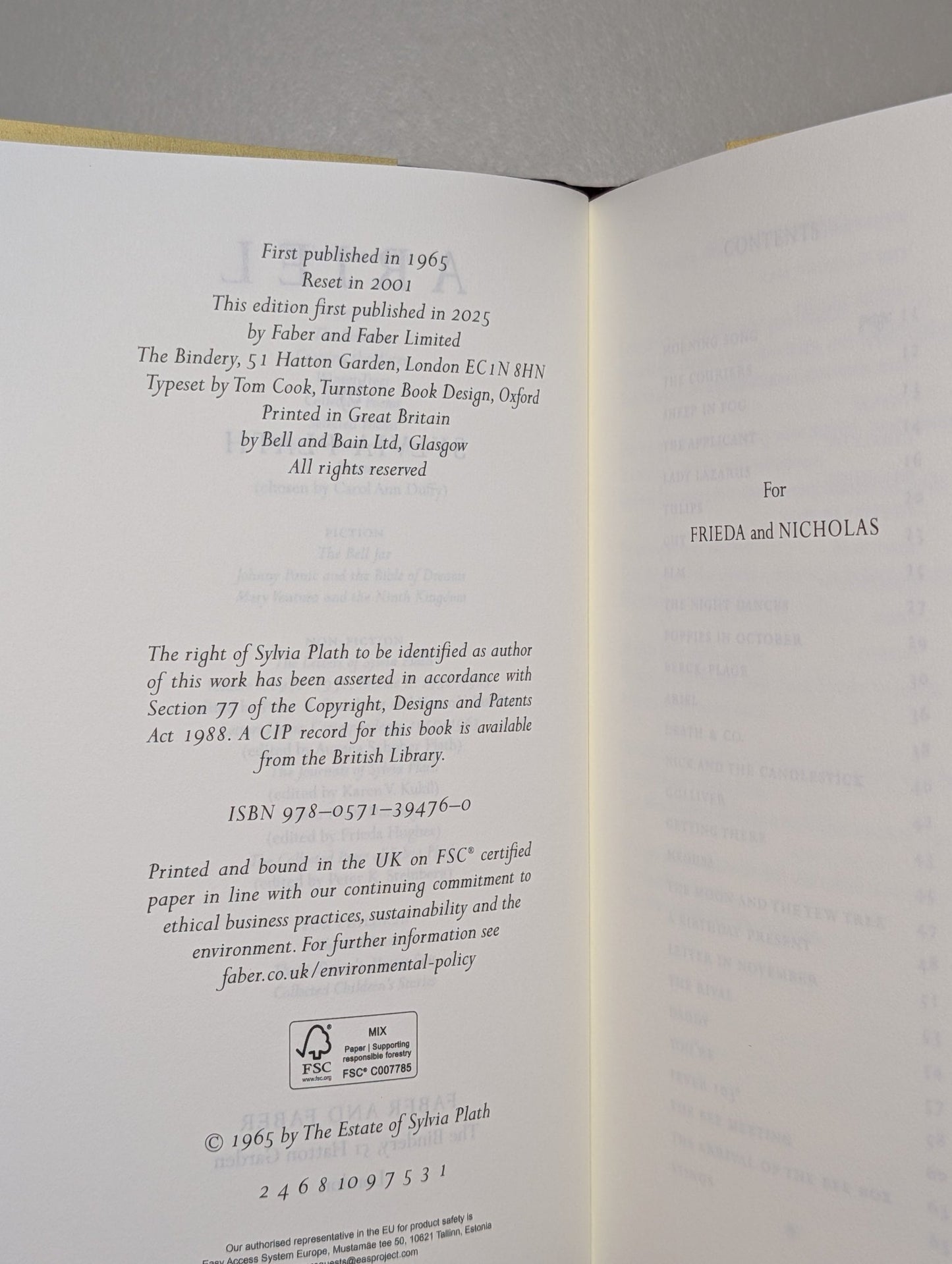 Ariel: Poems by Sylvia Plath (Heritage Edition) - Fialta Books