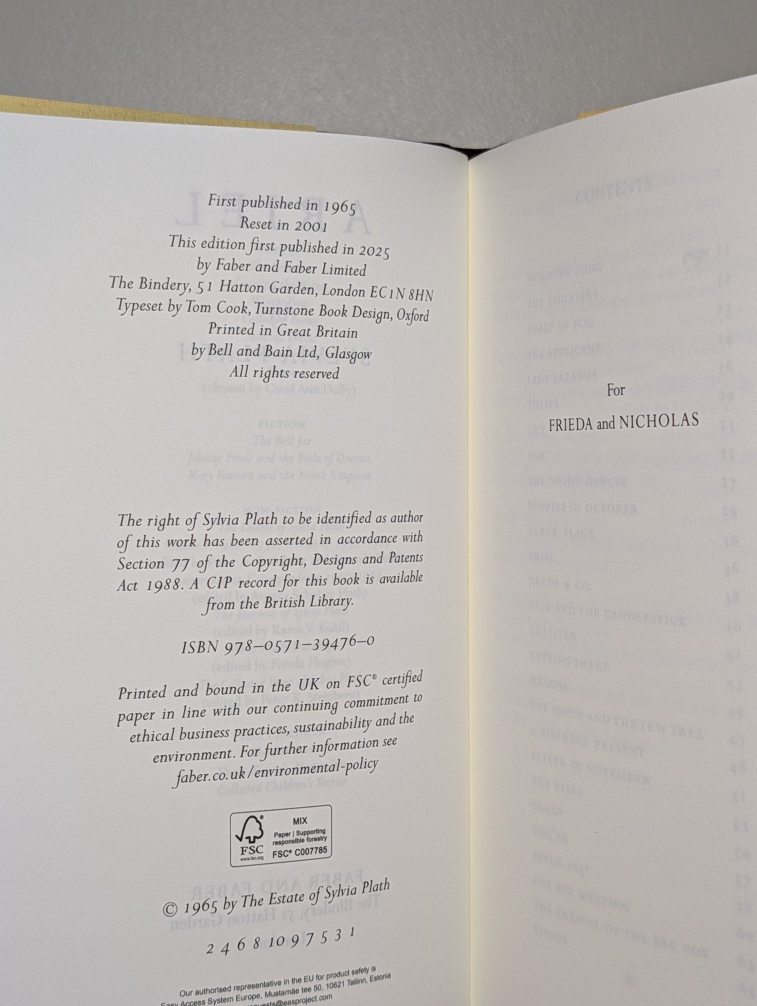 Ariel: Poems by Sylvia Plath (Heritage Edition) - Fialta Books