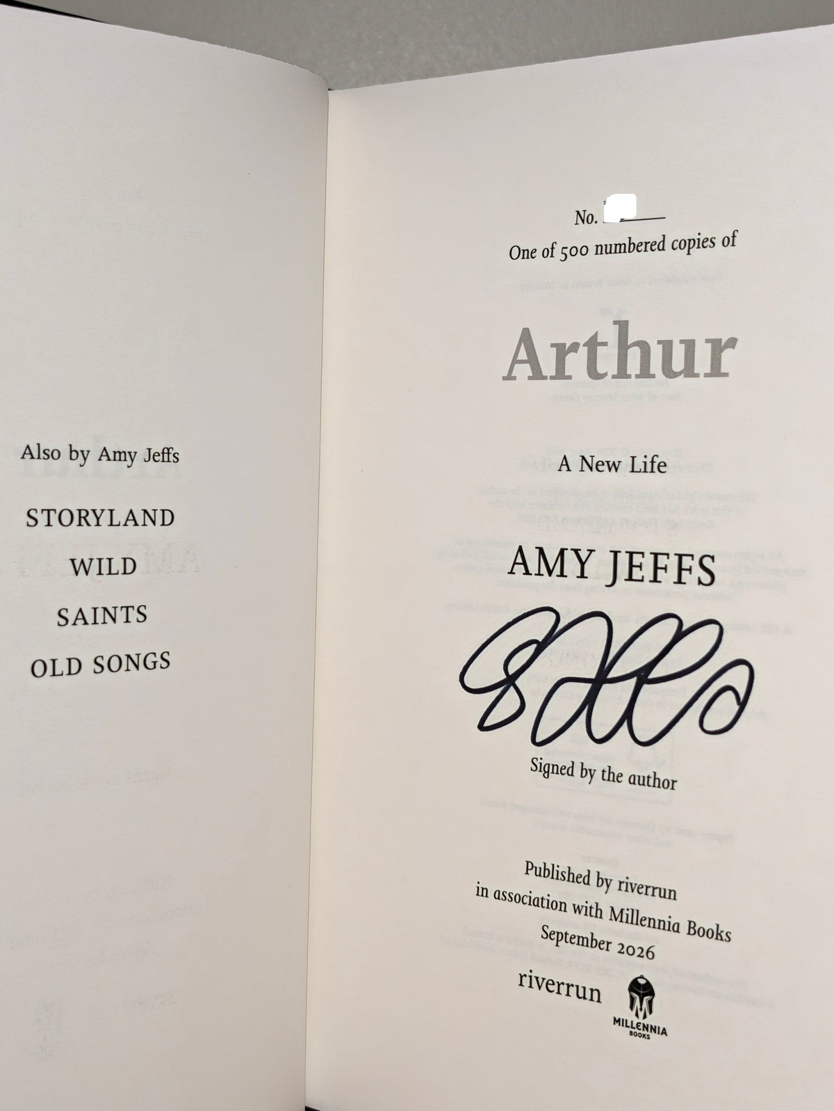 Arthur: A New Life by Amy Jeffs (Signed First Edition with sprayed edges) - Fialta Books