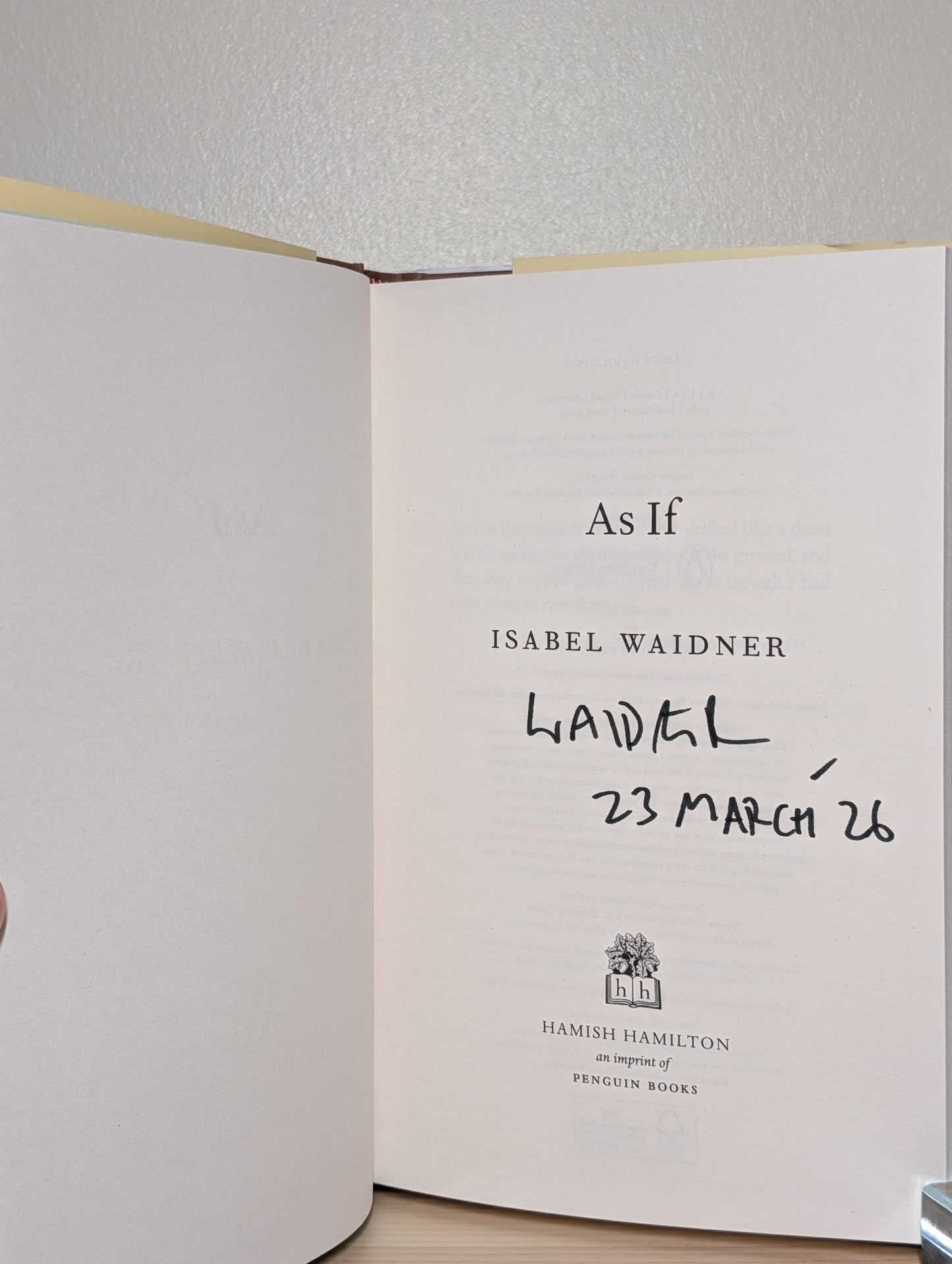 As If by Isabel Waidner (Signed Dated First Edition) - Fialta Books