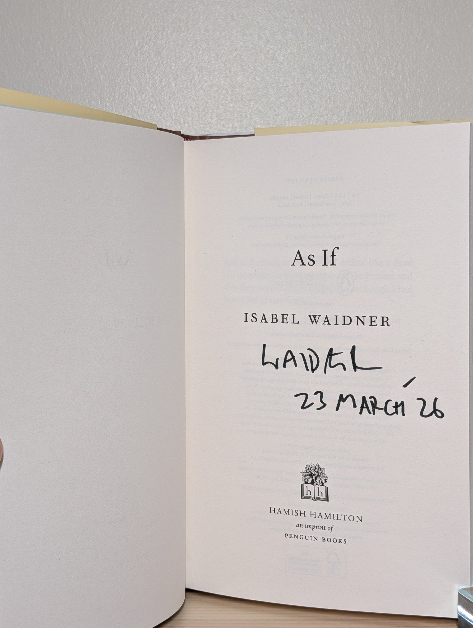 As If by Isabel Waidner (Signed Dated First Edition) - Fialta Books