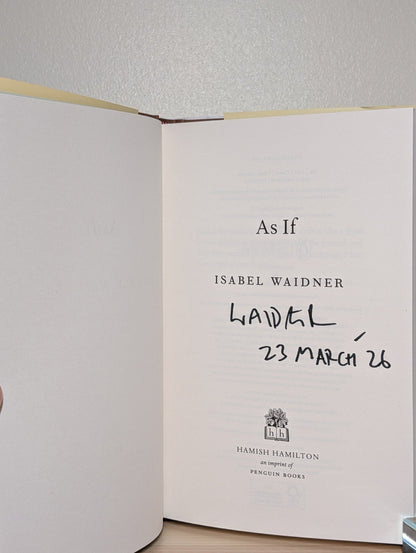 As If by Isabel Waidner (Signed Dated First Edition) - Fialta Books