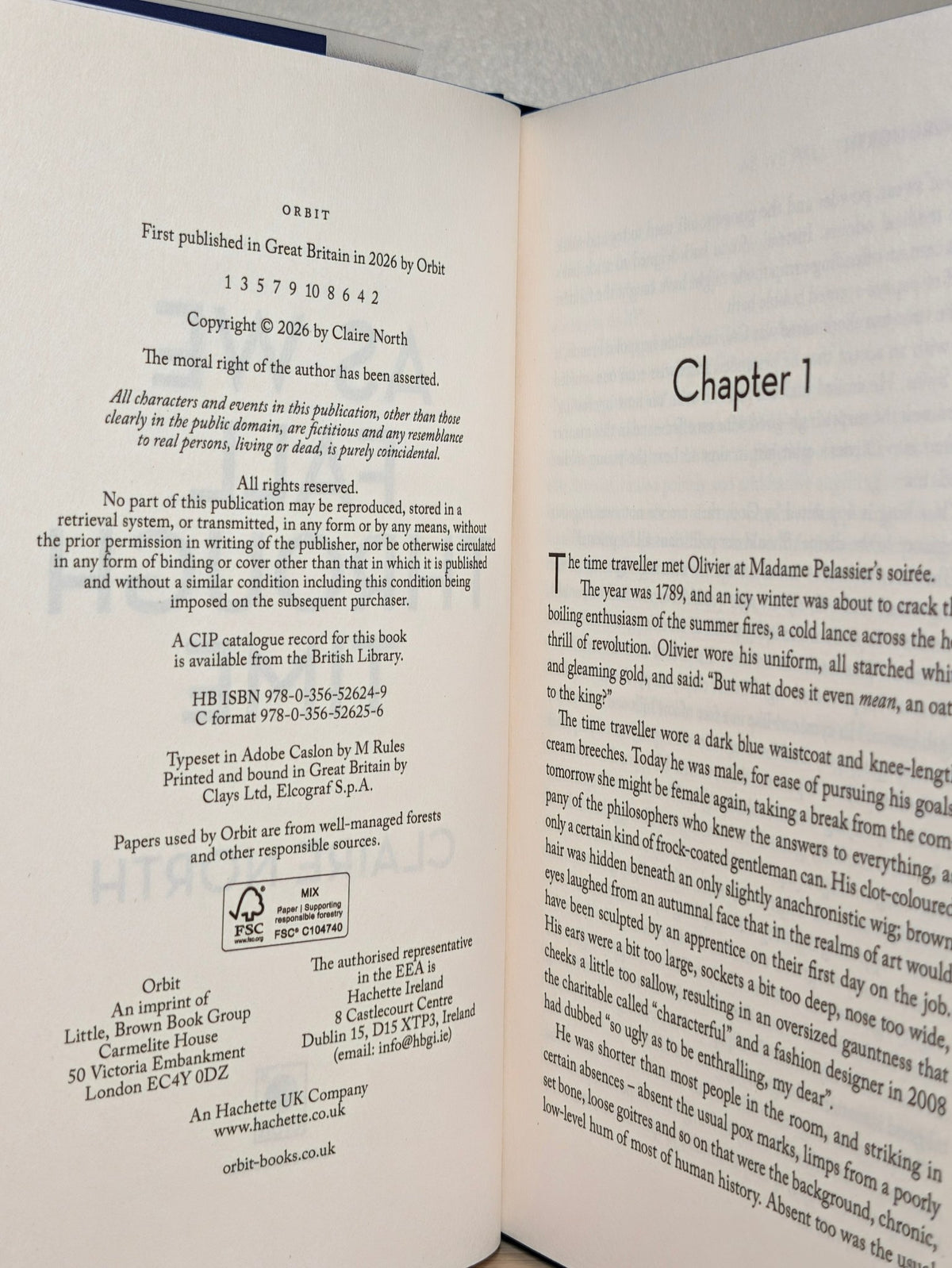 As We Fall Through Time by Claire North (Signed First Edition with sprayed edges) - Fialta Books