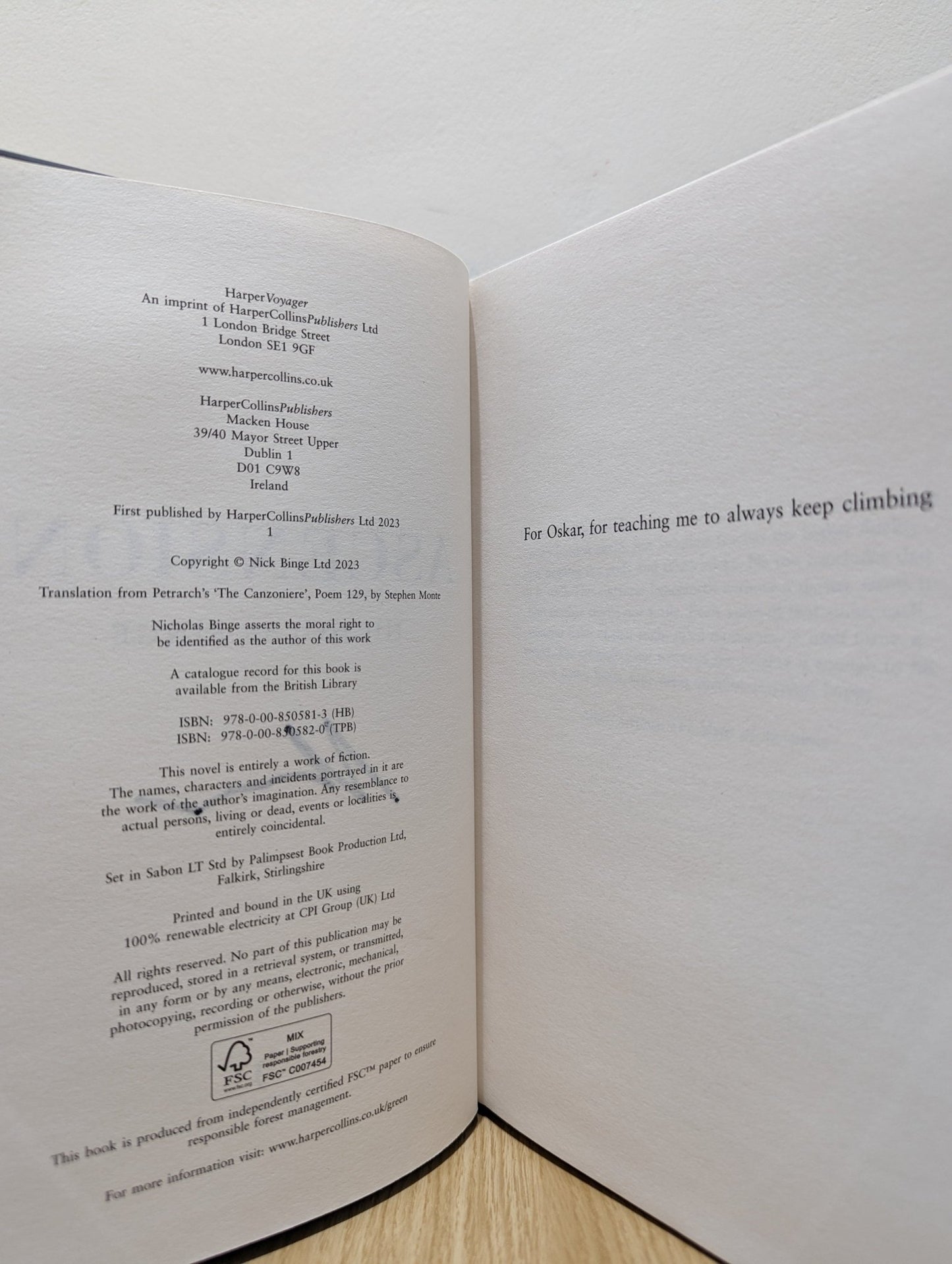 Ascension by Nicholas Binge (Signed First Edition) - Fialta Books