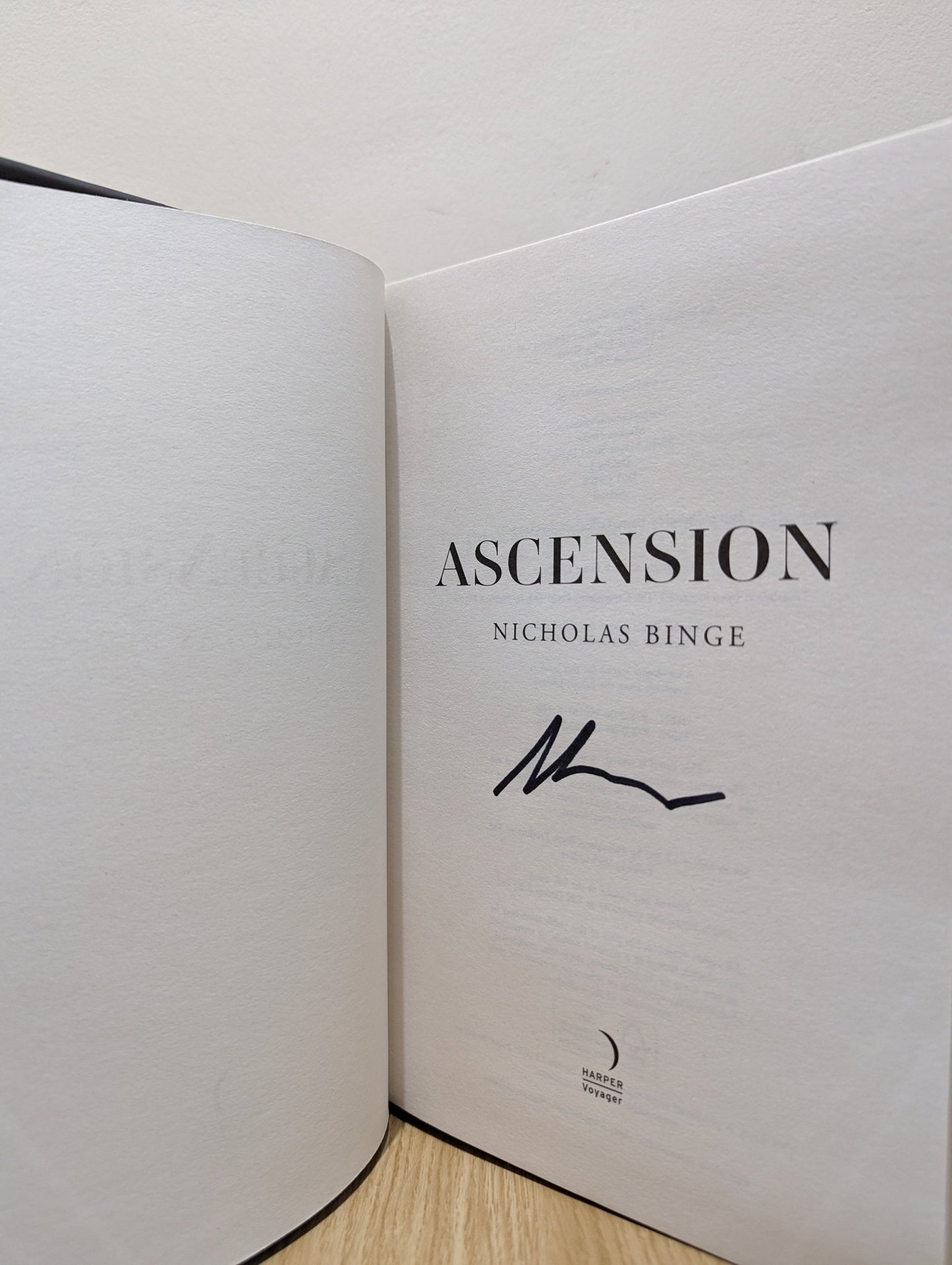 Ascension by Nicholas Binge (Signed First Edition) - Fialta Books