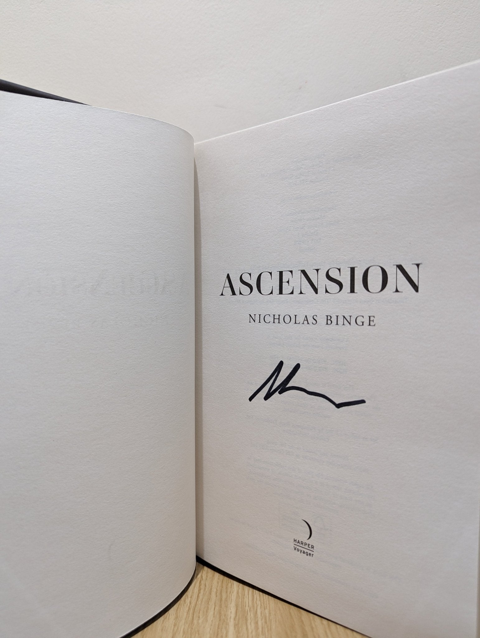 Ascension by Nicholas Binge (Signed First Edition) - Fialta Books