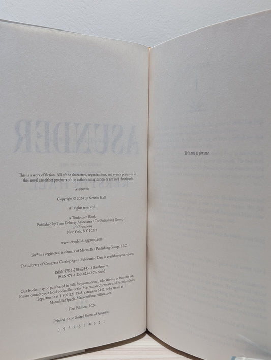 Asunder by Kerstin Hall - Fialta Books