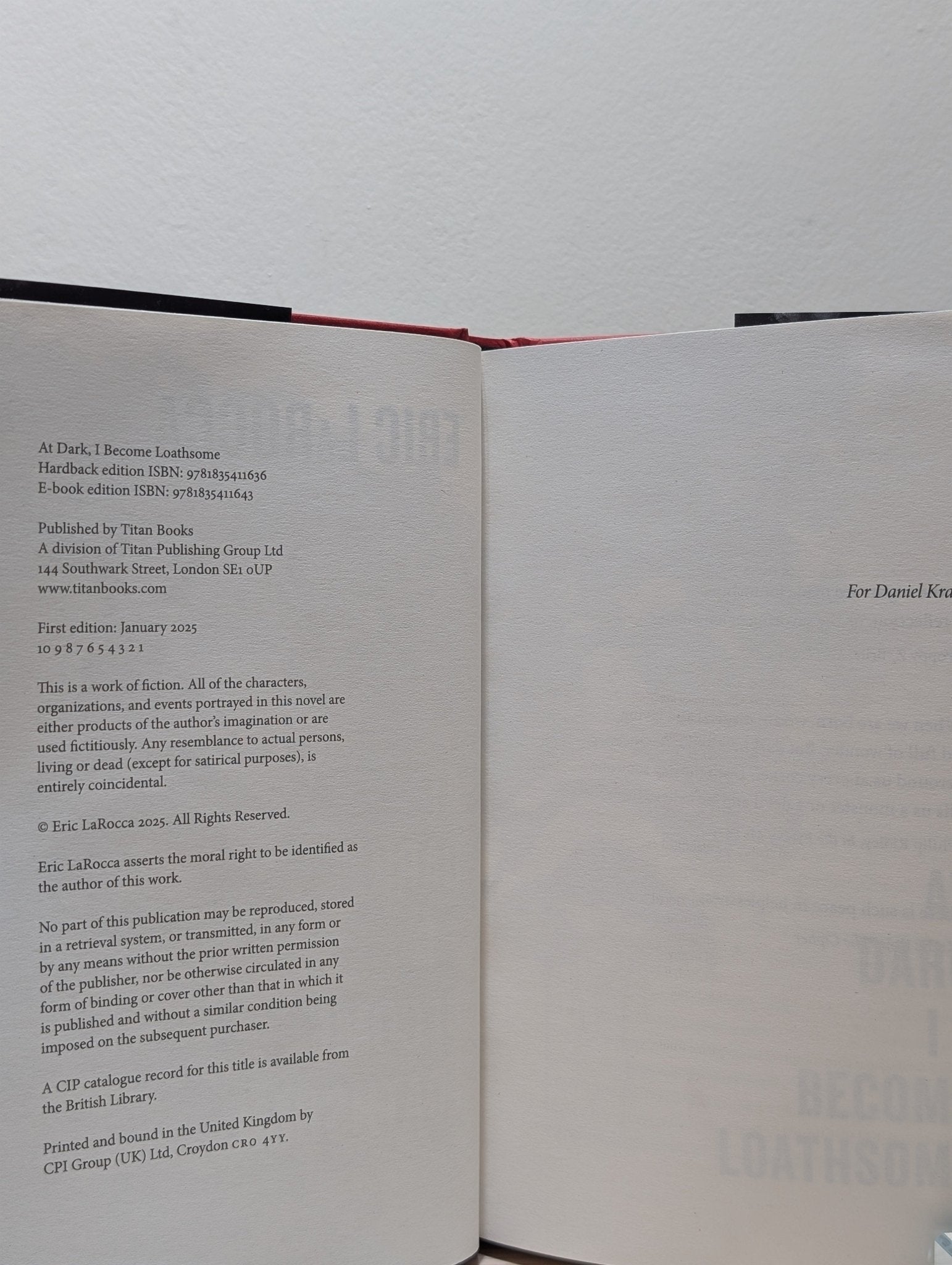 At Dark, I Become Loathsome by Eric LaRocca (Signed First Edition) - Fialta Books