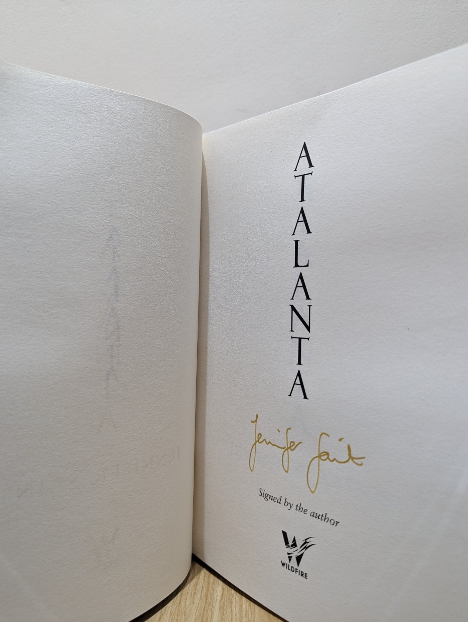 Atalanta by Jennifer Saint (Signed First Edition) - Fialta Books