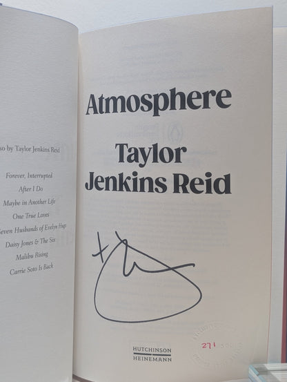 Atmosphere by Taylor Jenkins Reid (Signed Numbered First Edition with sprayed edges) - Fialta Books