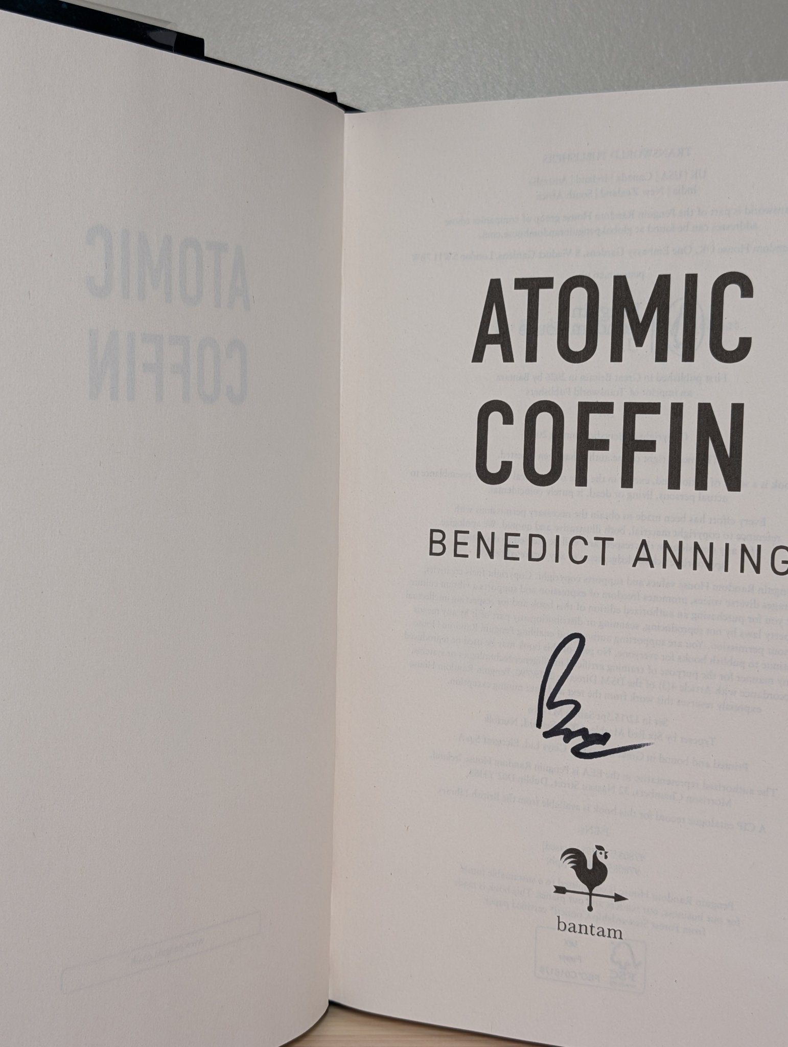Atomic Coffin by Benedict Anning (Signed First Edition) - Fialta Books