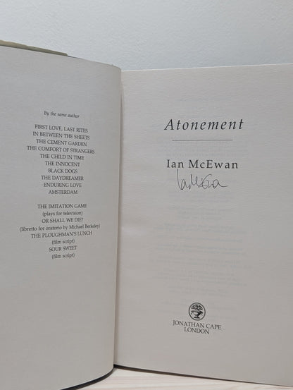 Atonement by Ian McEwan (Signed First Edition) - Fialta Books