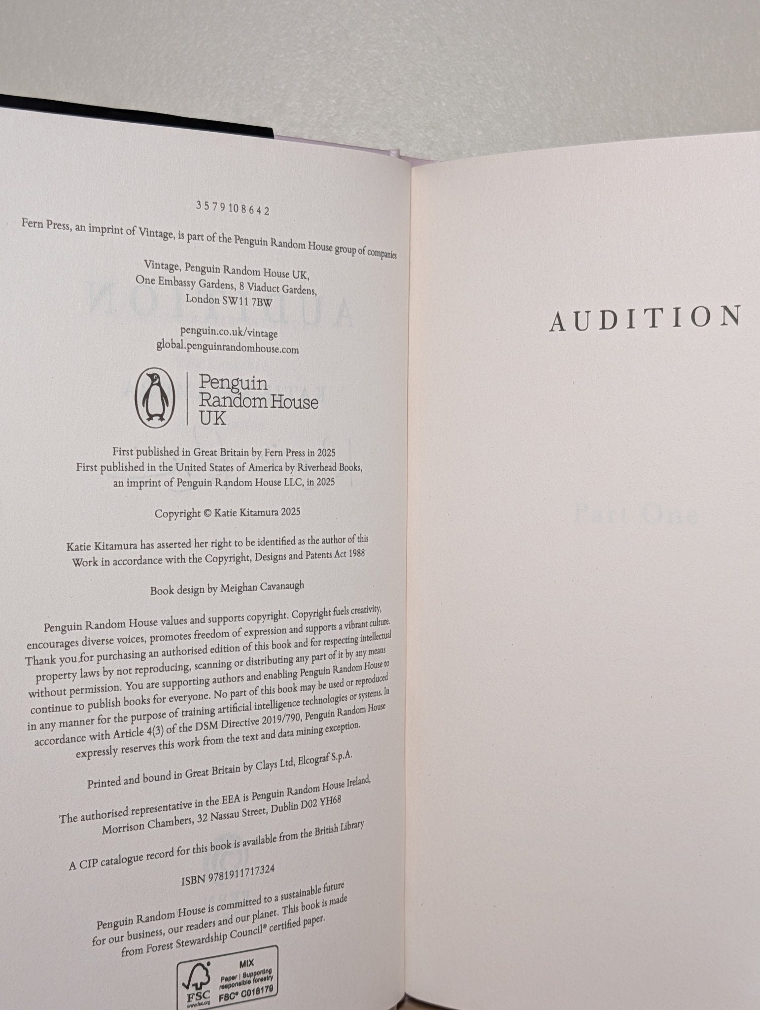 Audition by Katie Kitamura (Signed) - Fialta Books