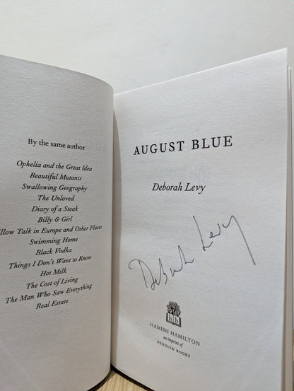 August Blue by Deborah Levy (Signed) - Fialta Books