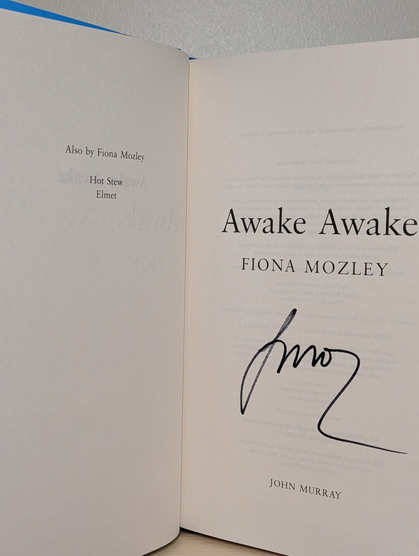 Awake Awake by Fiona Mozley (Signed First Edition) - Fialta Books