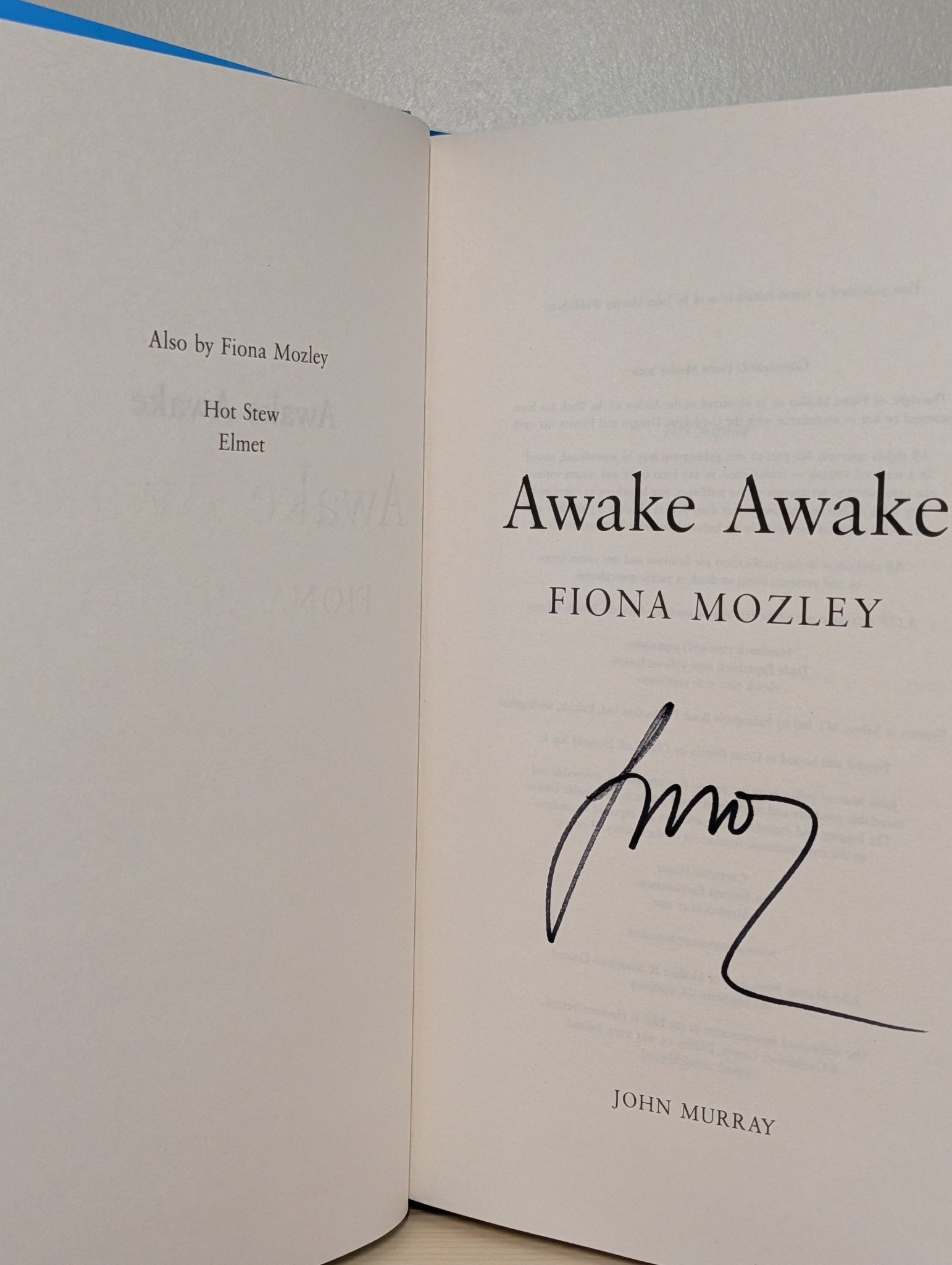Awake Awake by Fiona Mozley (Signed First Edition) - Fialta Books
