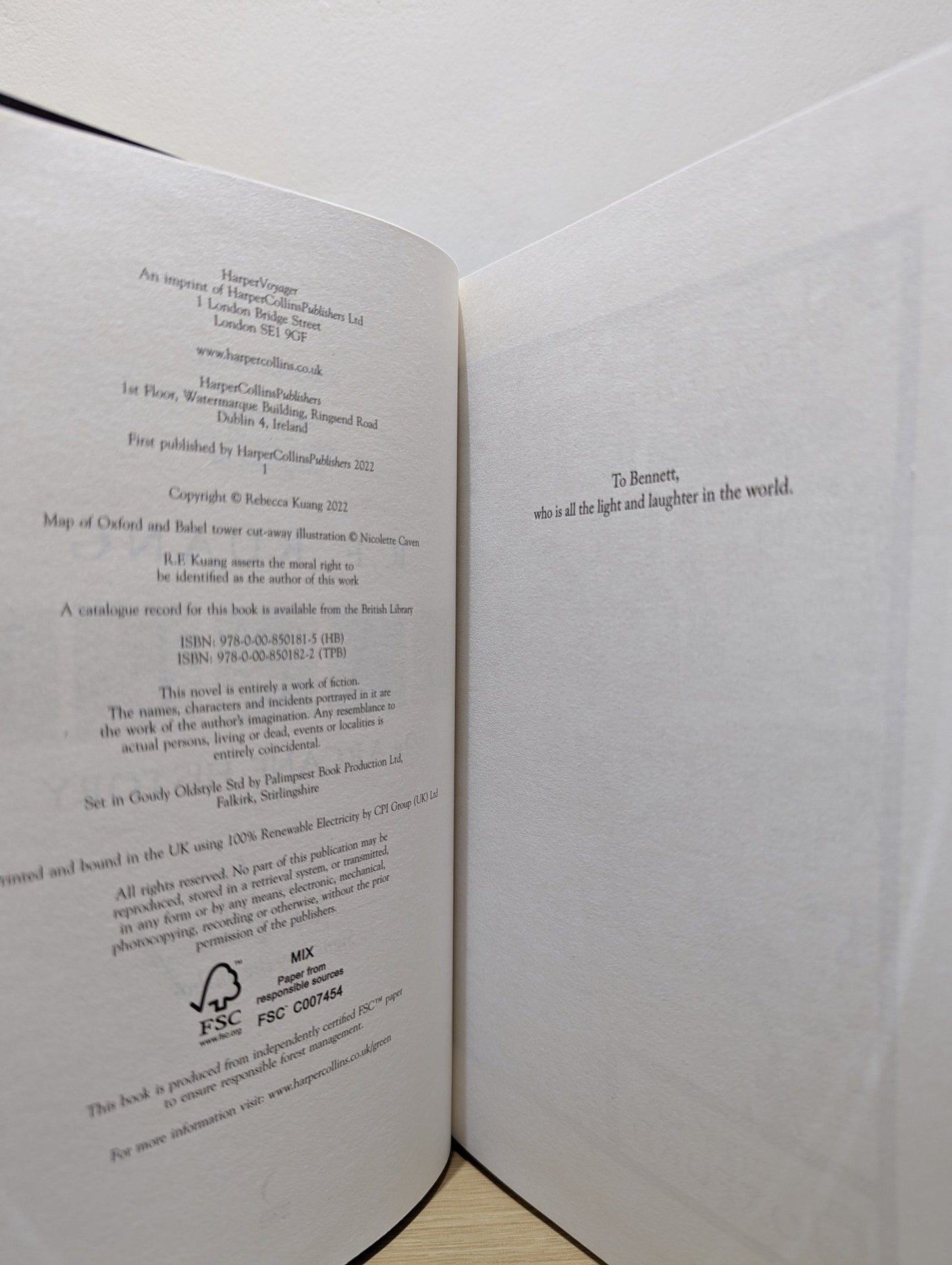 Babel by R.F. Kuang (Signed First Edition) - Fialta Books