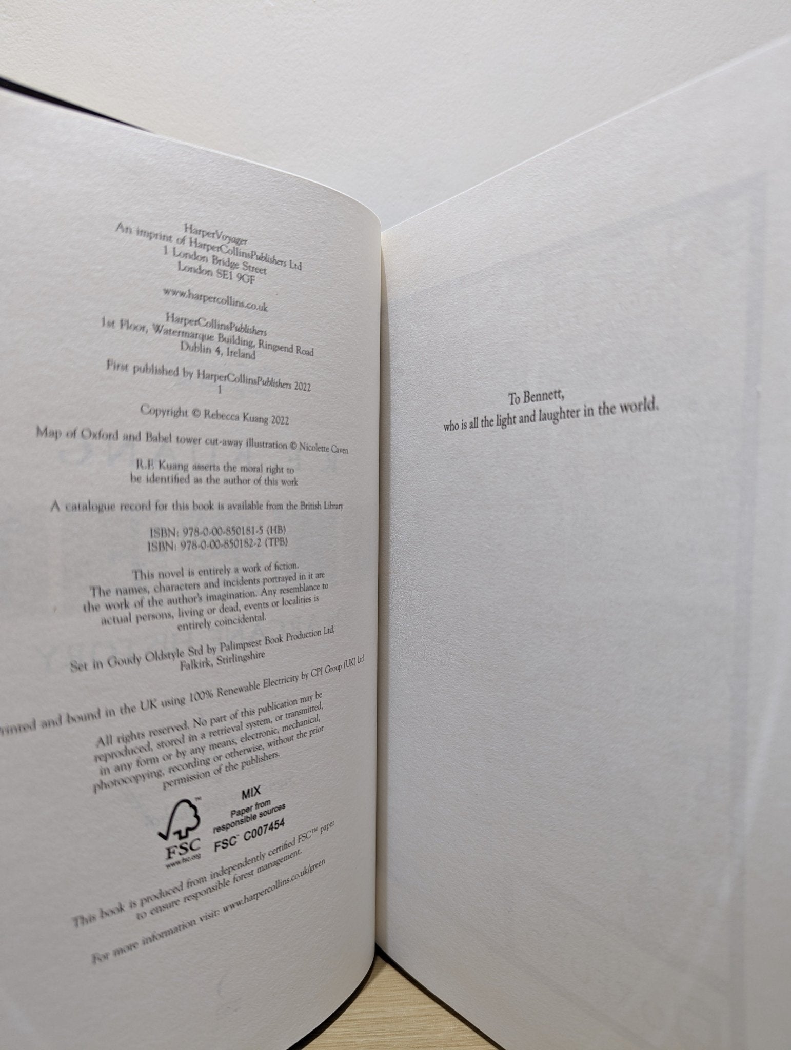 Babel by R.F. Kuang (Signed First Edition) - Fialta Books