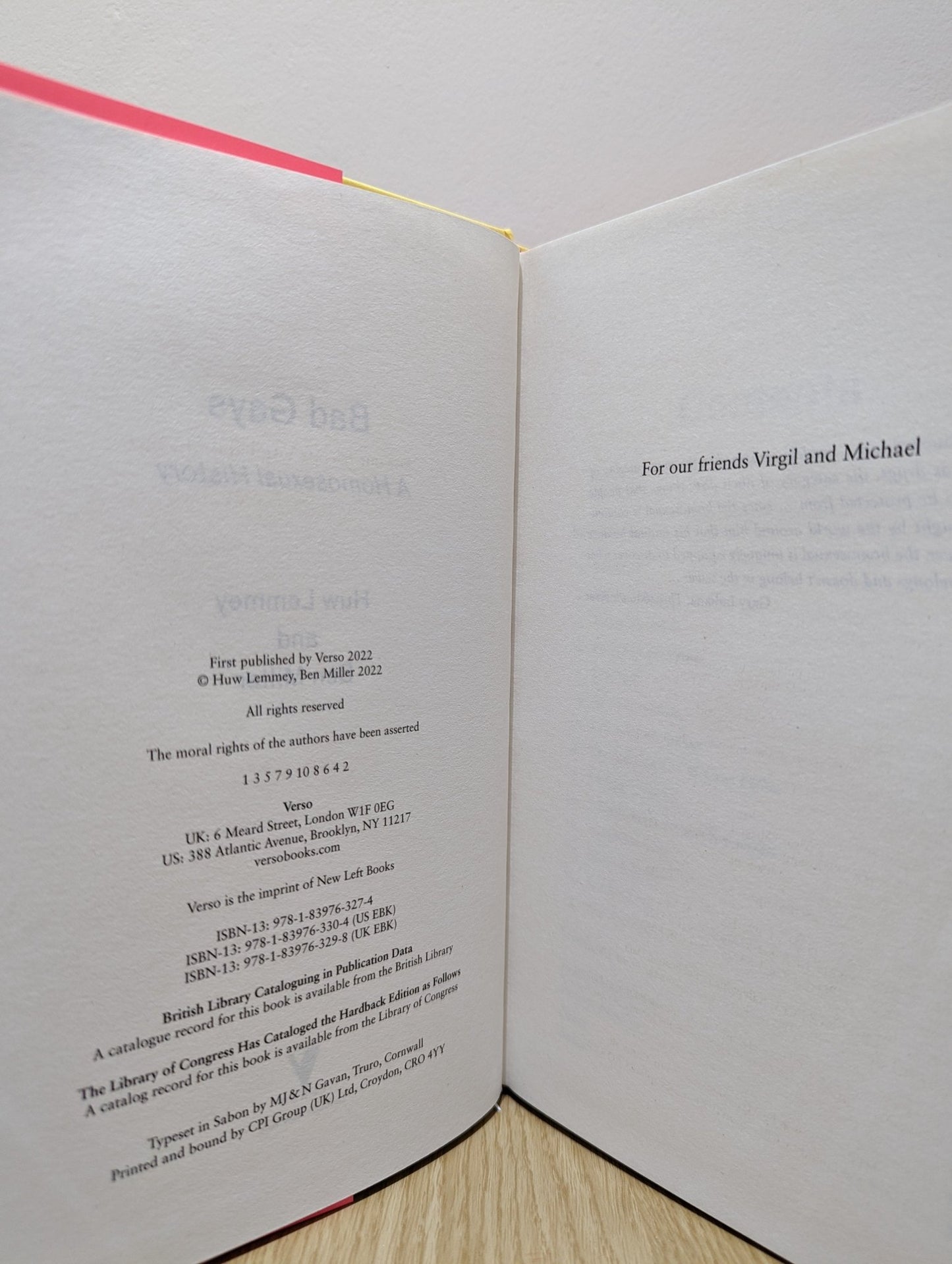 Bad Gays: A Homosexual History by Huw Lemmey Ben Miller (First Edition) - Fialta Books