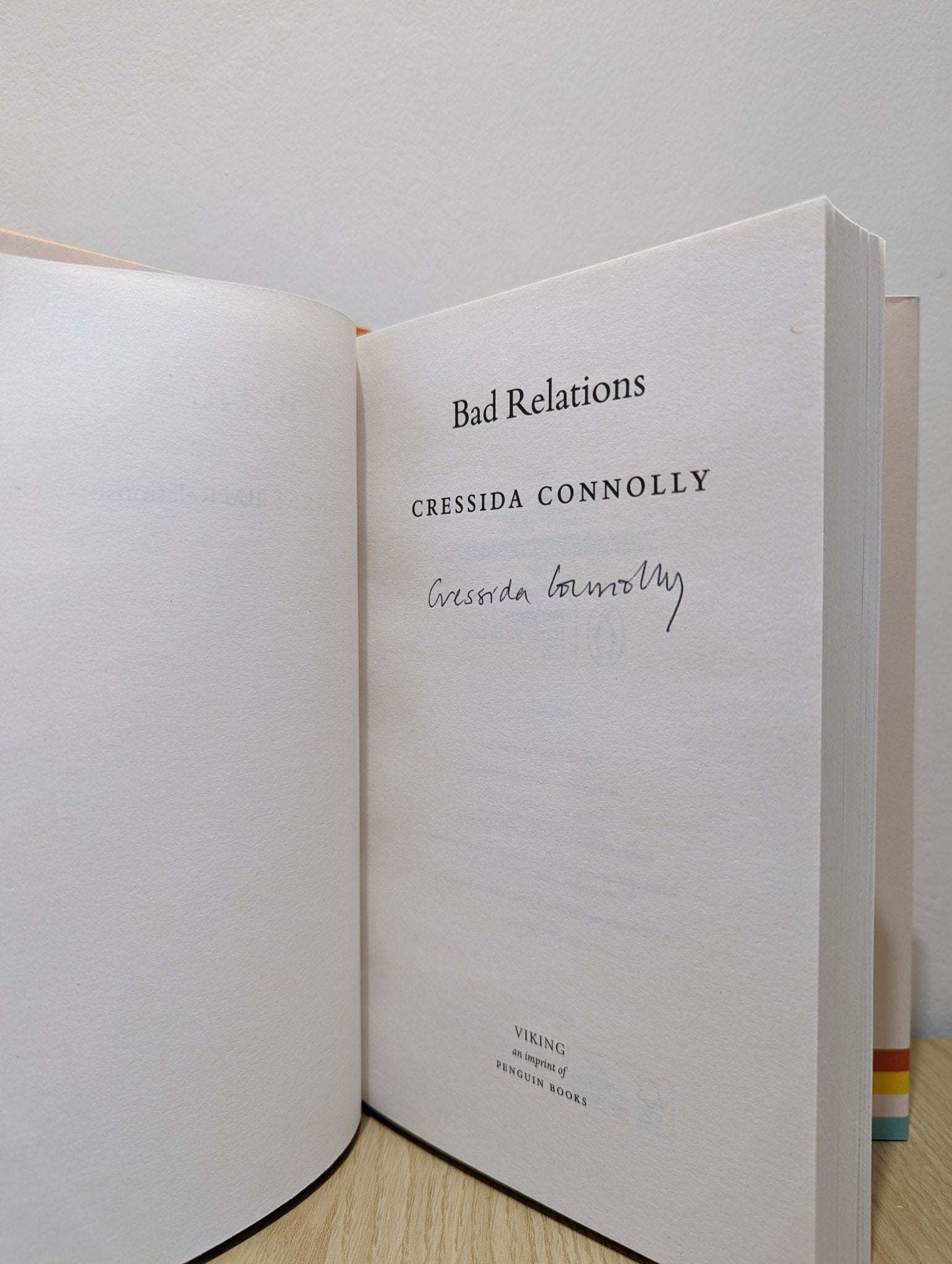 Bad Relations by Cressida Connolly (Signed First Edition) - Fialta Books