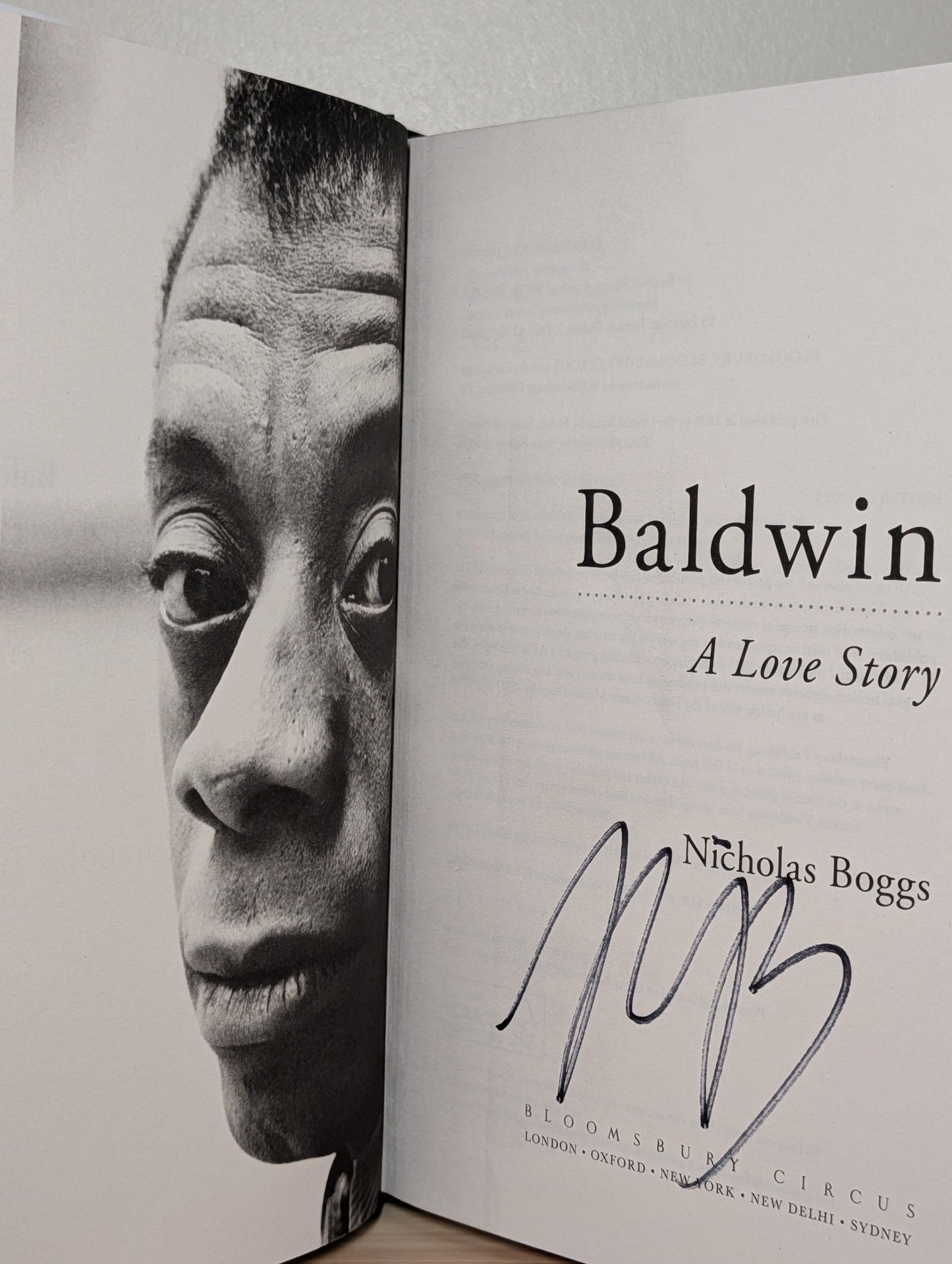 Baldwin: A Love Story by Nicholas Boggs (Signed First Edition) - Fialta Books