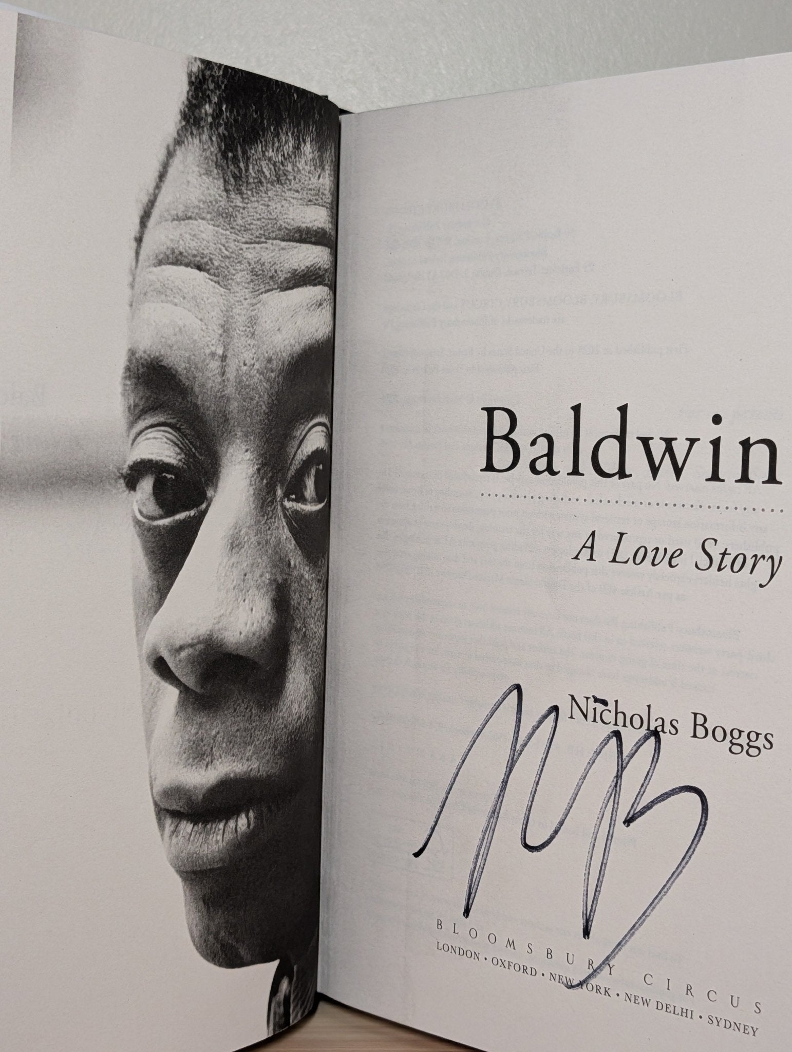 Baldwin: A Love Story by Nicholas Boggs (Signed First Edition) - Fialta Books