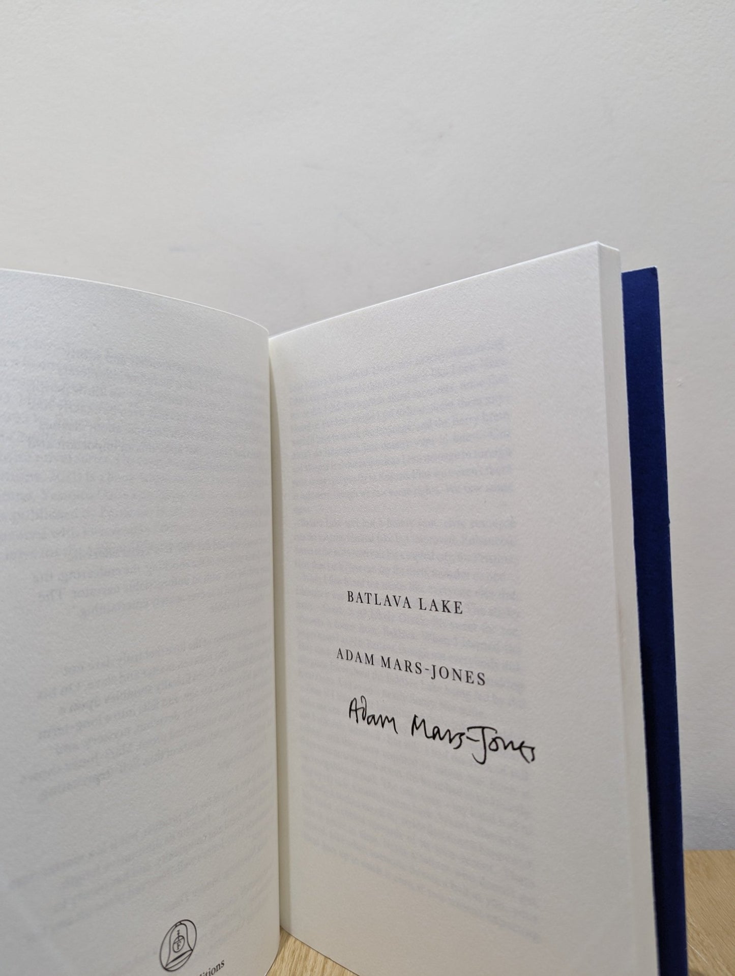 Batlava Lake by Adam Mars - Jones (Signed First Edition) - Fialta Books
