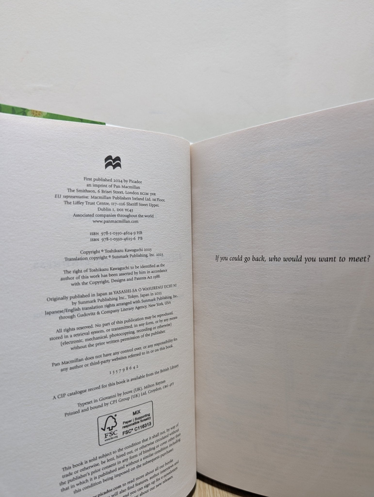 Before We Forget Kindness by Toshikazu Kawaguchi (Signed First Edition) - Fialta Books