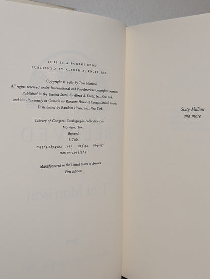 Beloved by Toni Morrison (First American Edition) - Fialta Books
